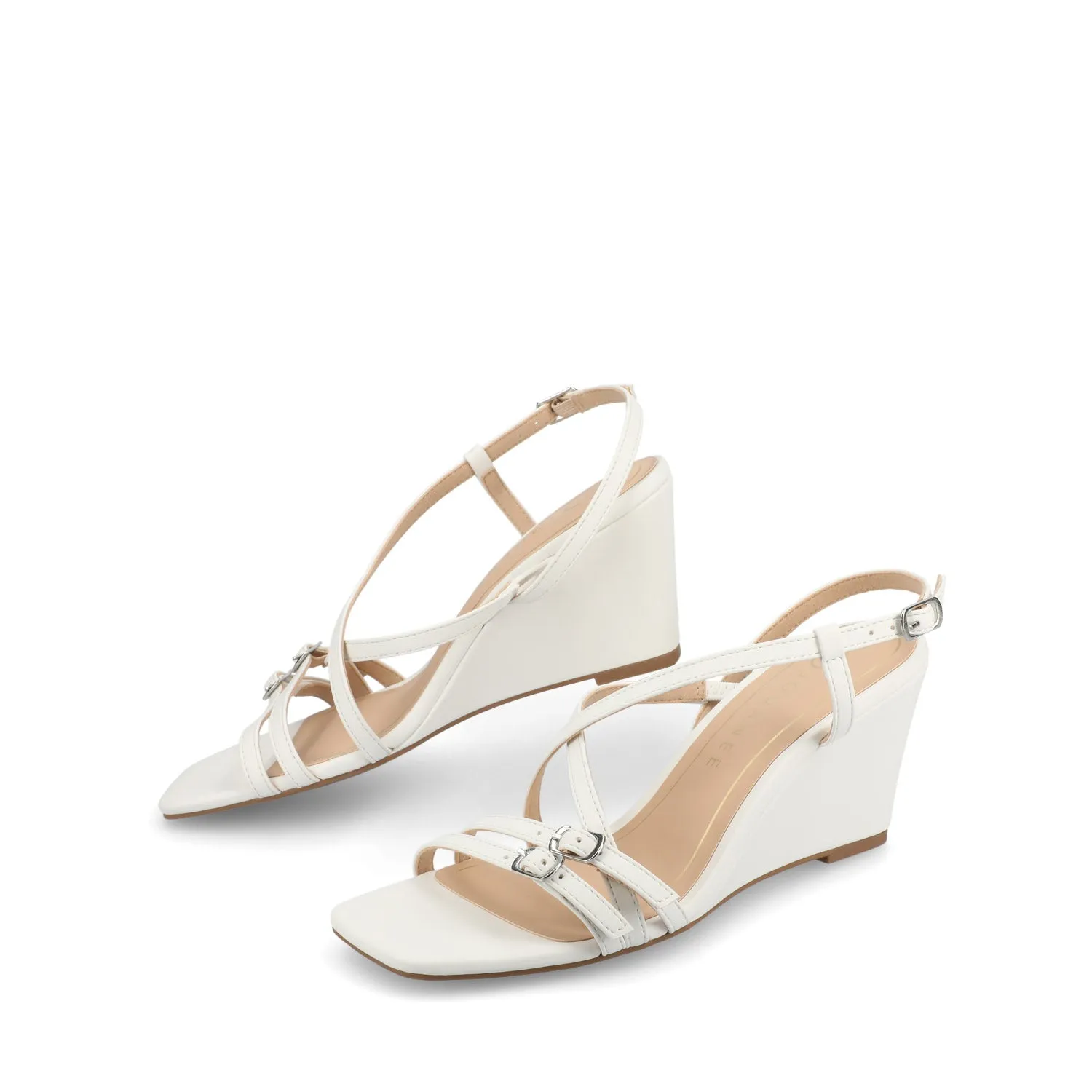 CLINNNE MULTI STRAP WEDGE SANDALS baby steps