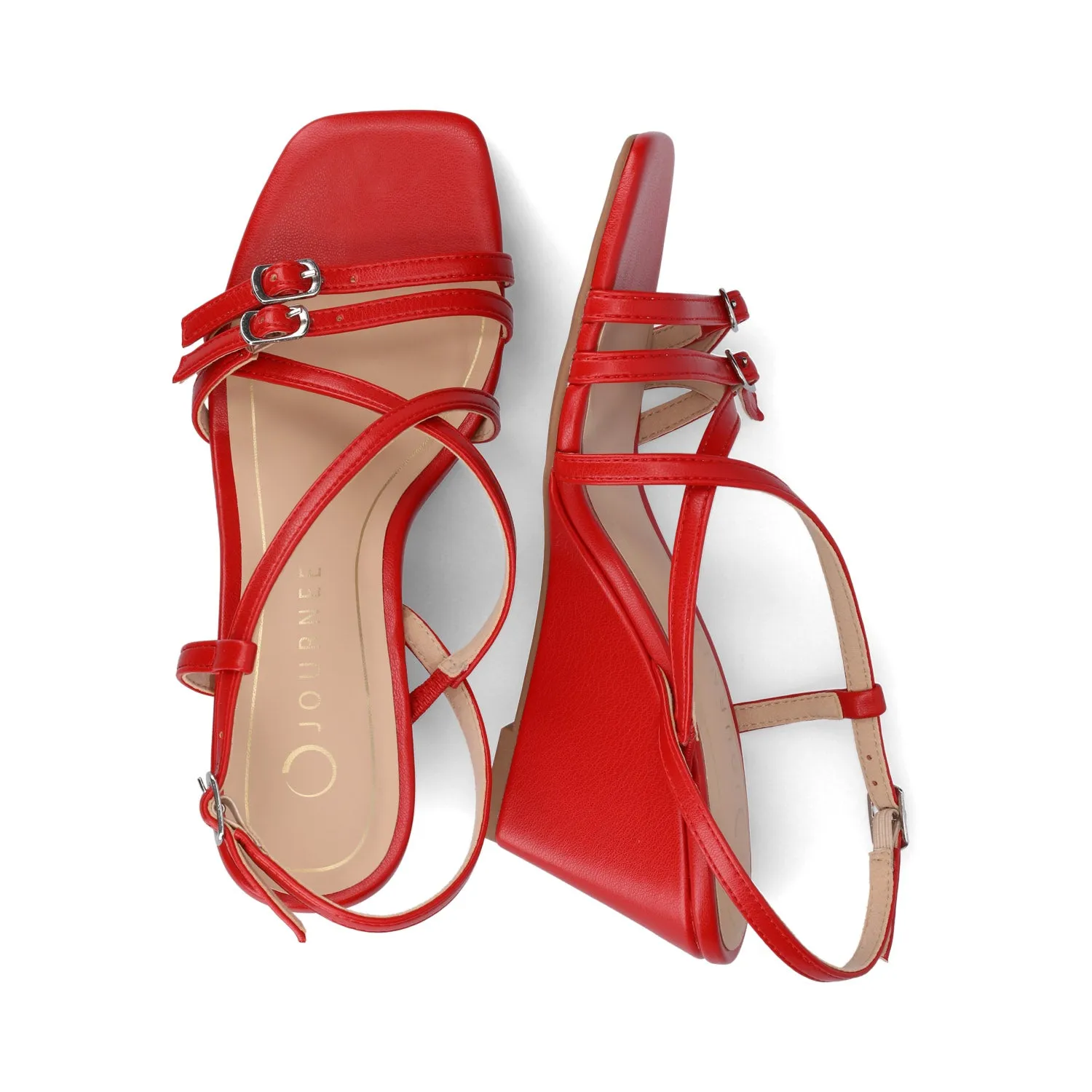 CLINNNE MULTI STRAP WEDGE SANDALS baby steps