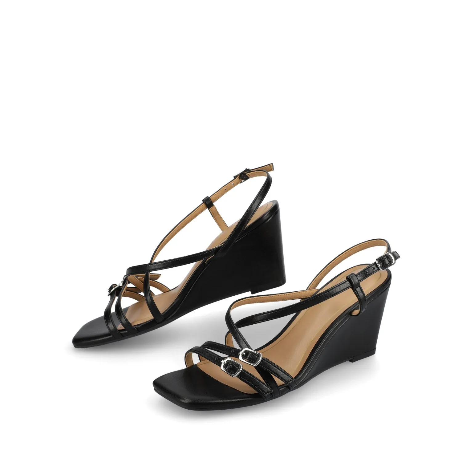 CLINNNE MULTI STRAP WEDGE SANDALS baby steps