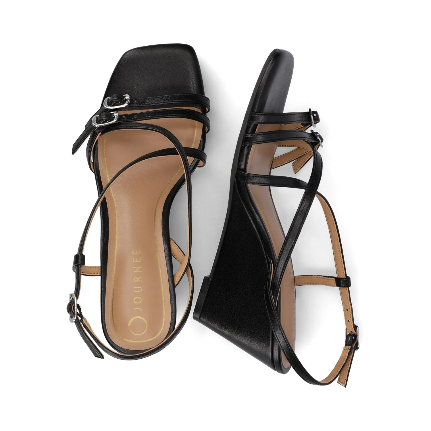 CLINNNE MULTI STRAP WEDGE SANDALS baby steps