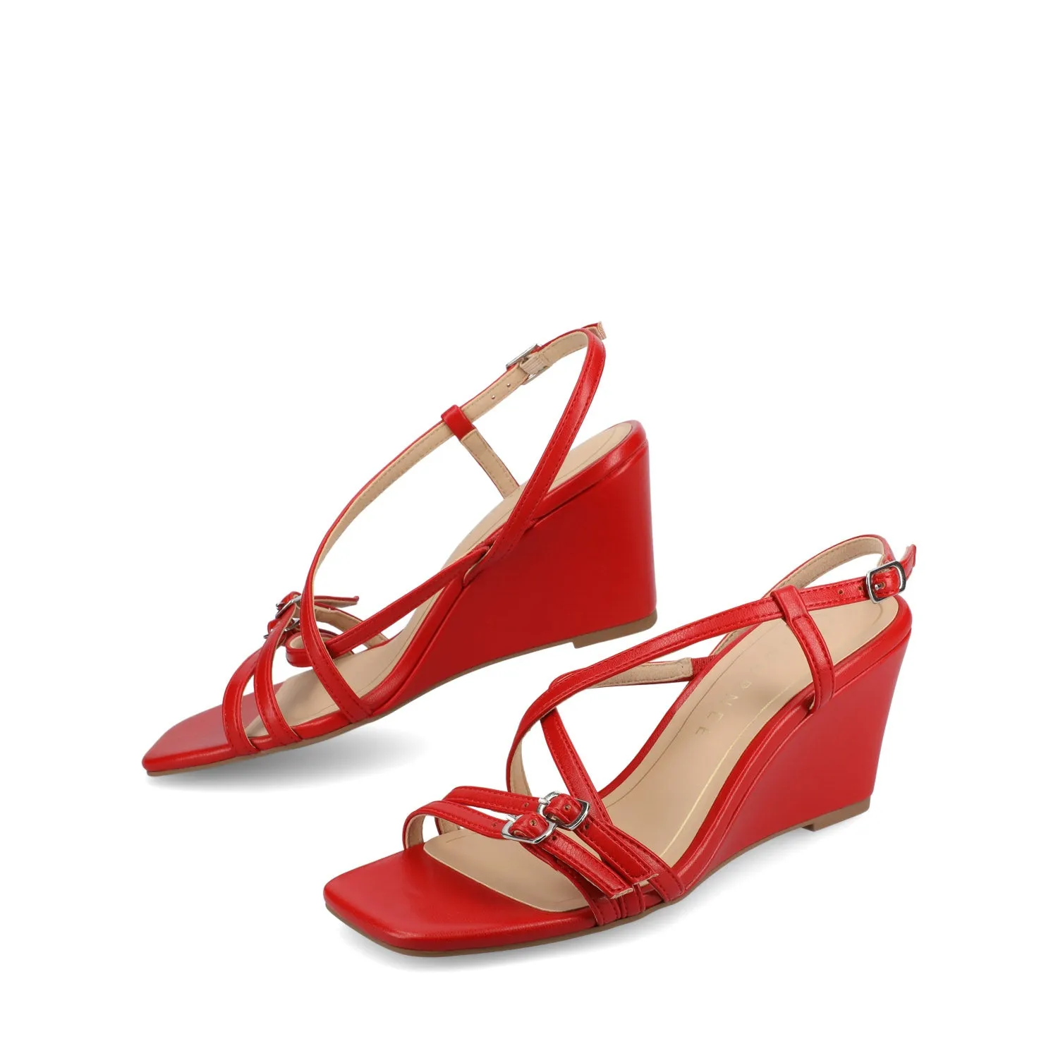 CLINNNE MULTI STRAP WEDGE SANDALS baby steps