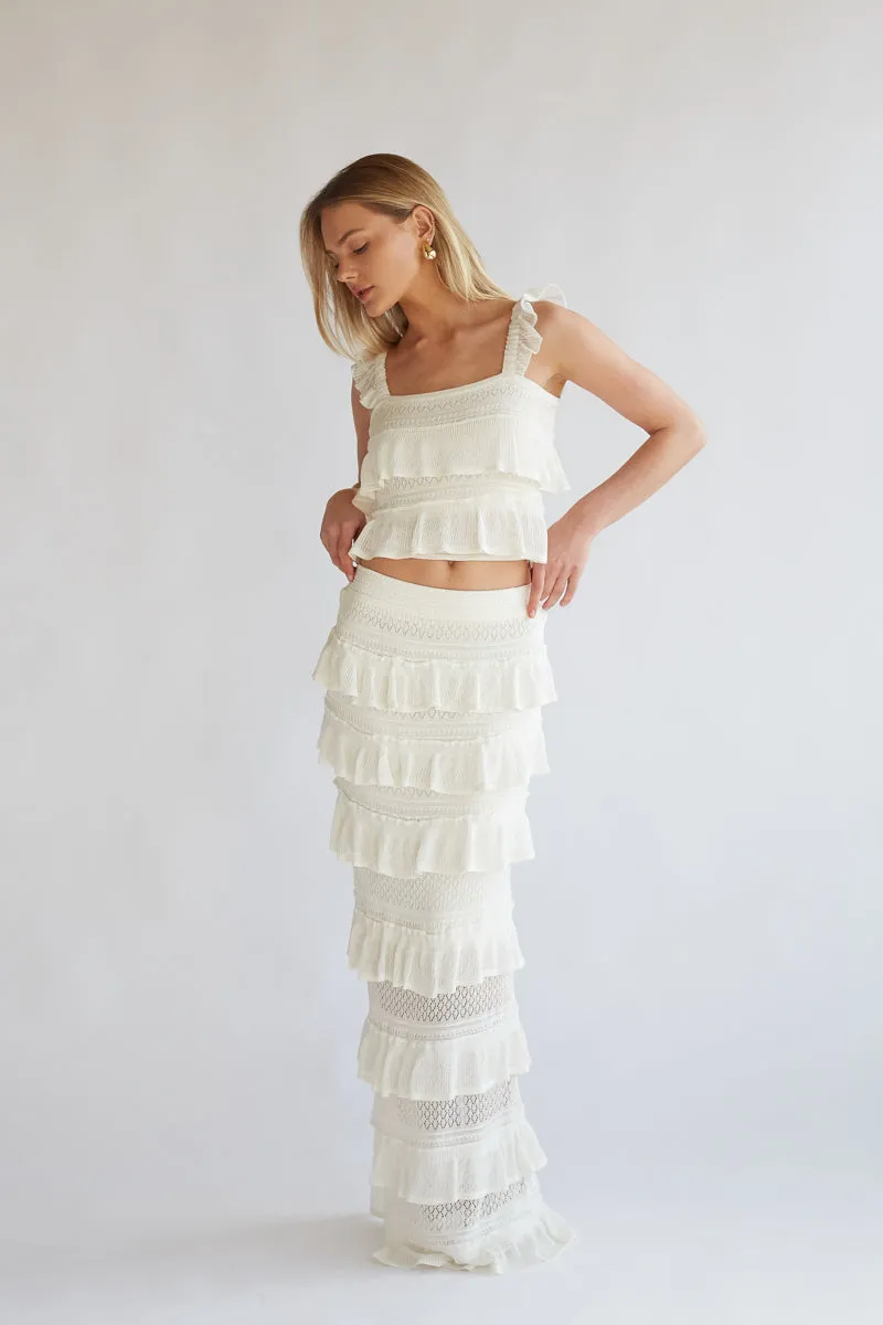 Colette Crochet Top and Maxi Skirt Set match fast