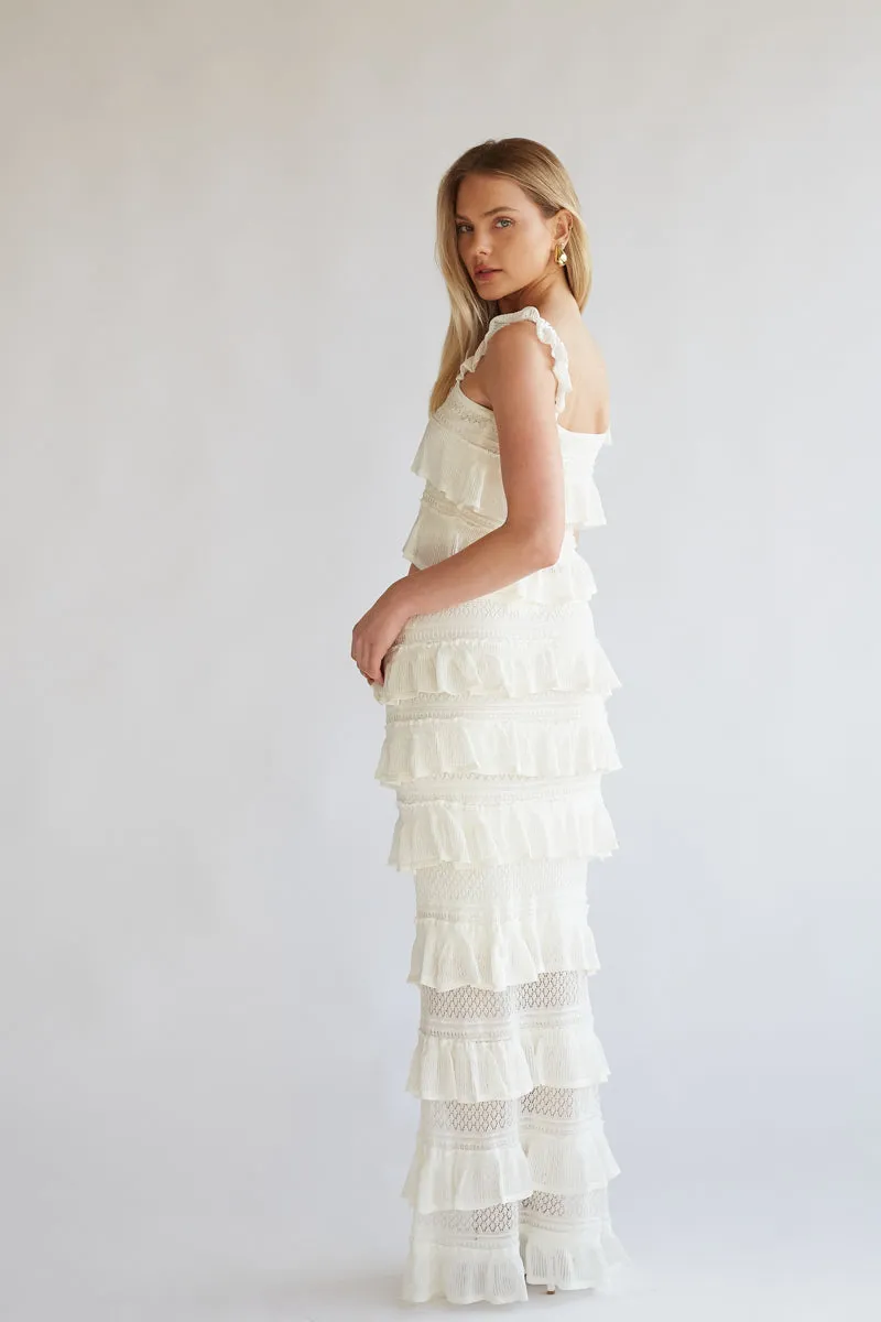 Colette Crochet Top and Maxi Skirt Set match fast
