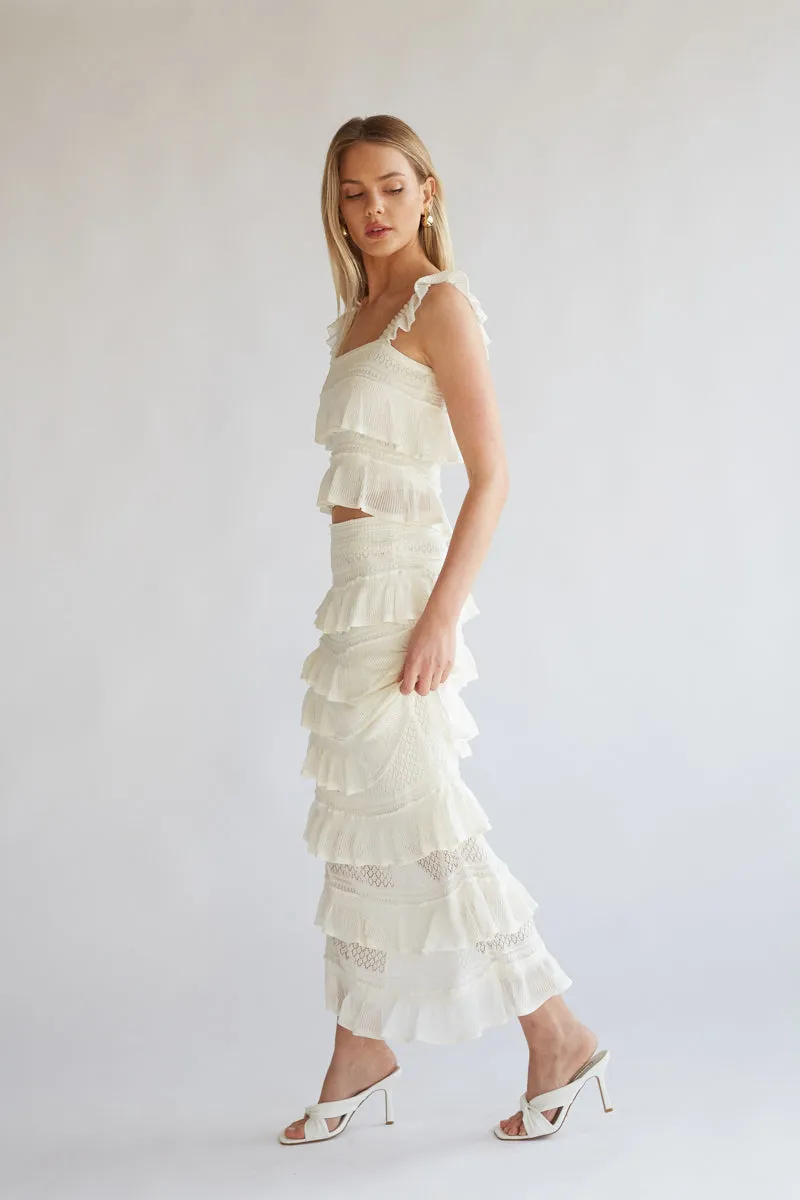 Colette Crochet Top and Maxi Skirt Set match fast