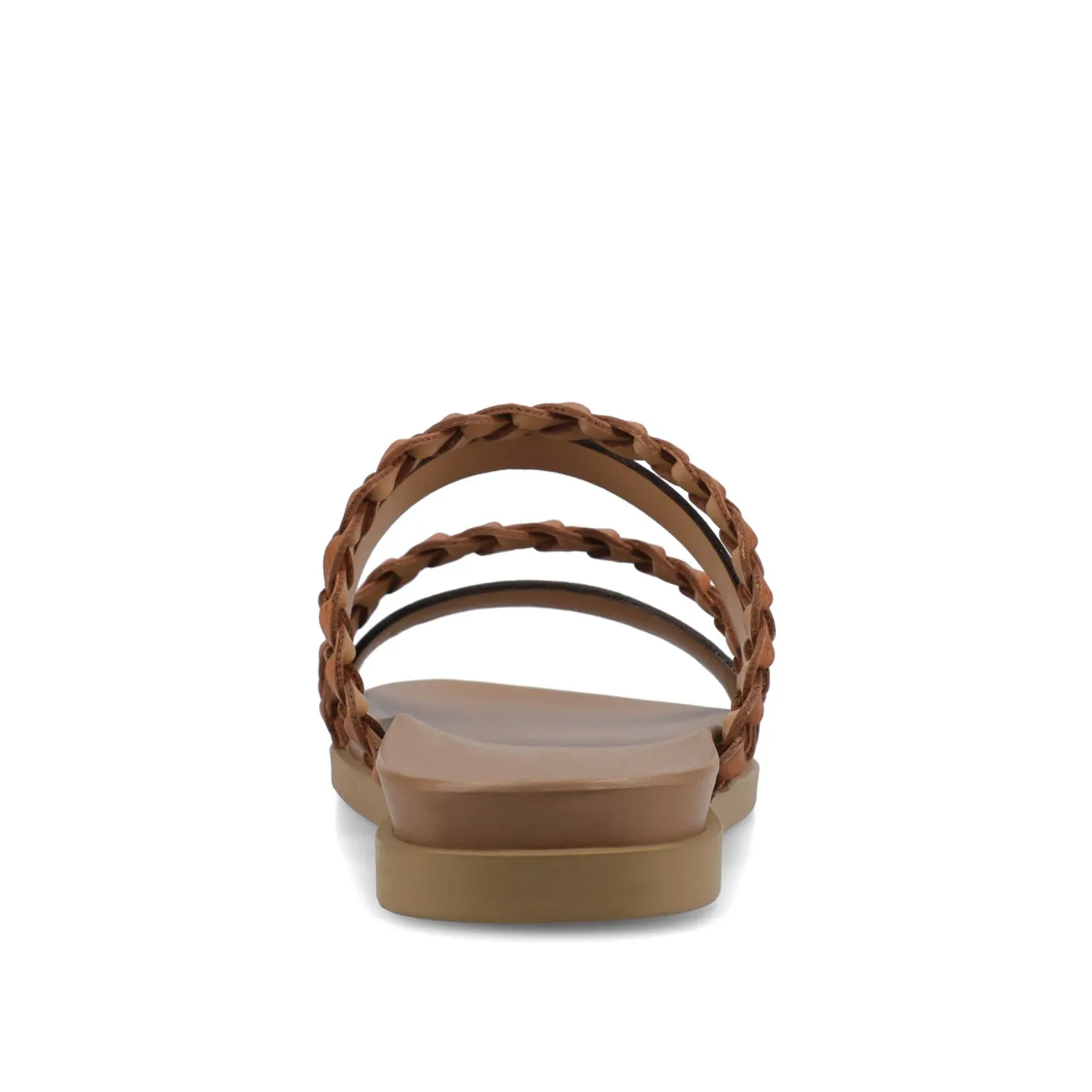 COLETTE SLIDE SANDALS IN FAUX LEATHER warm day