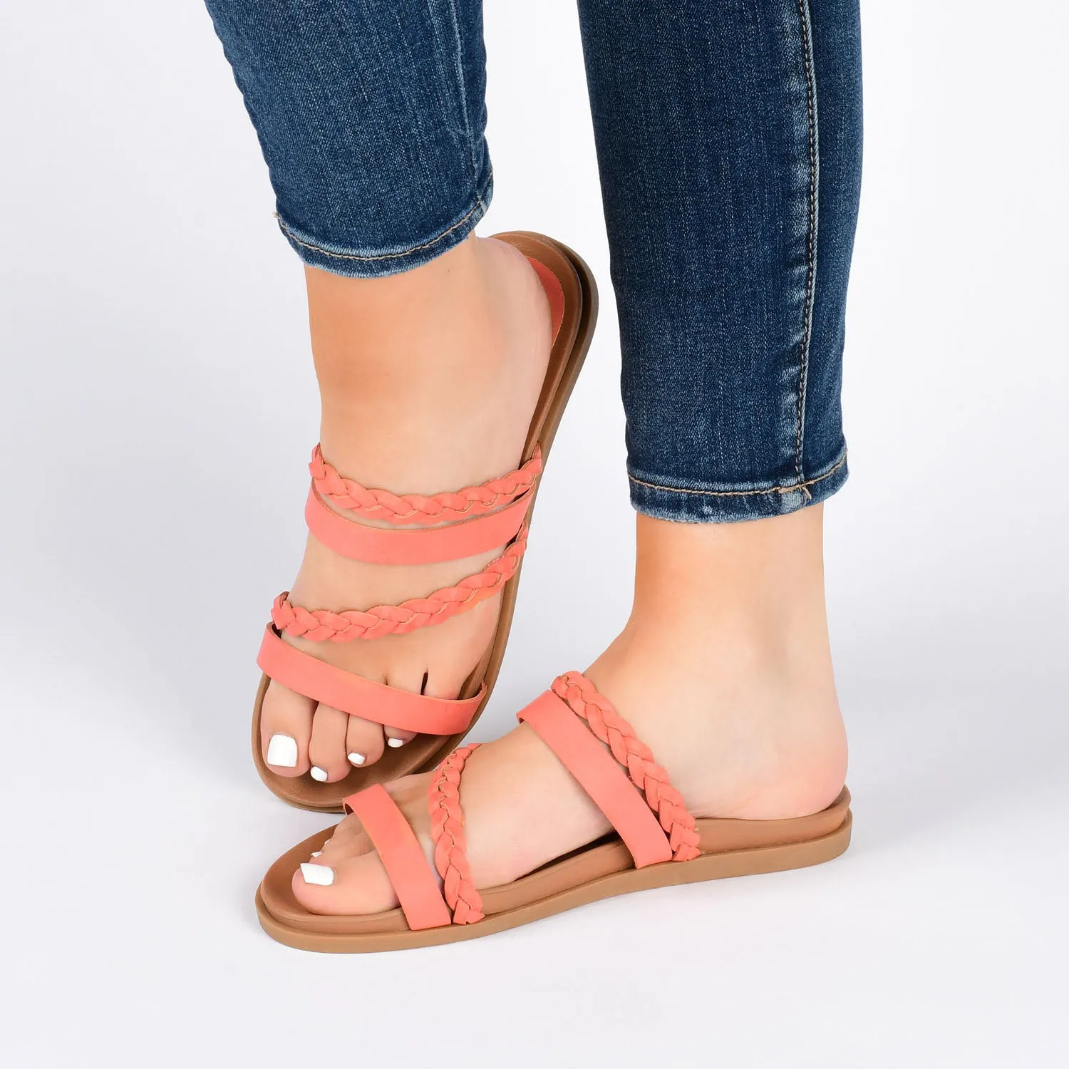 COLETTE SLIDE SANDALS IN WIDE spa zone