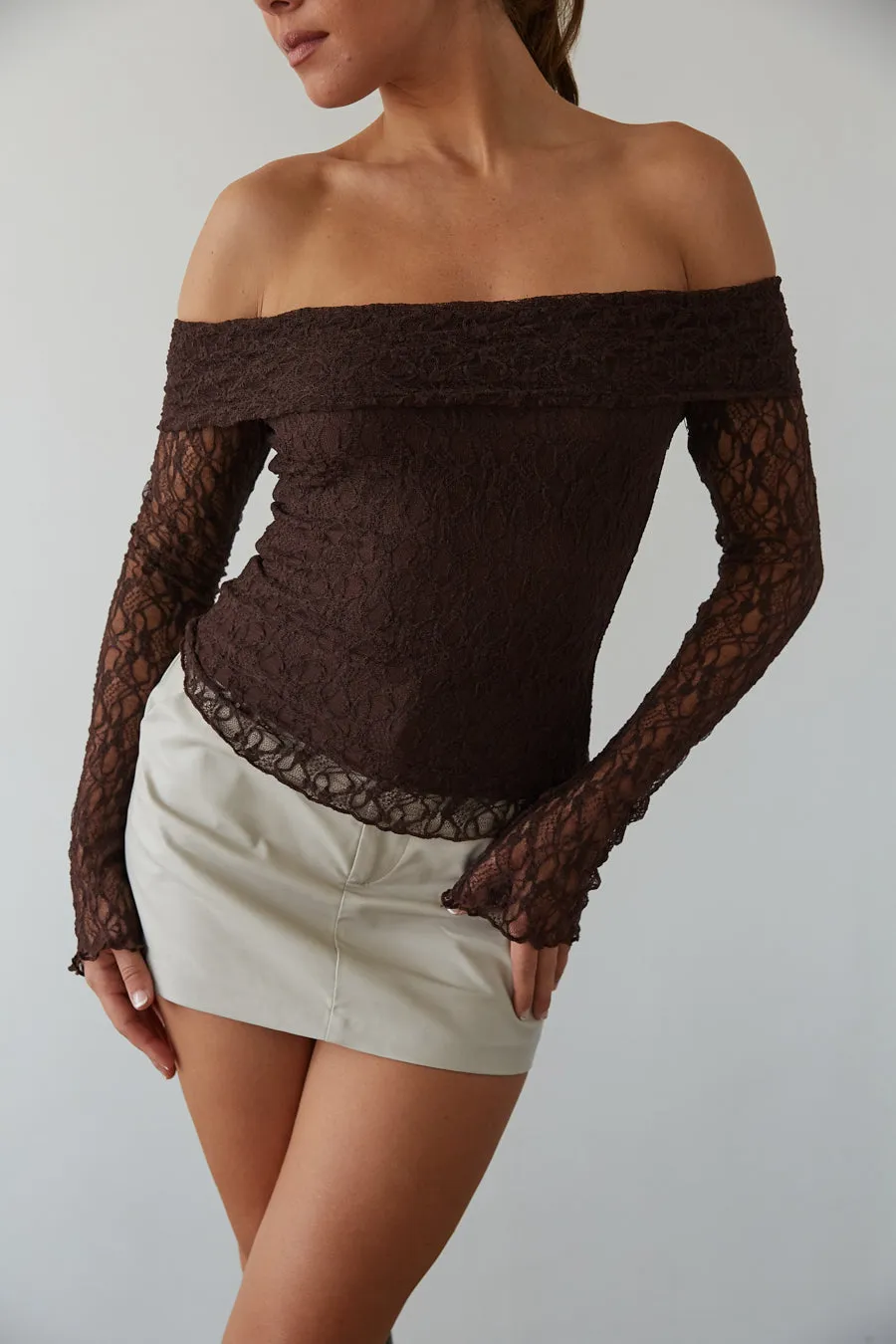 Collette Lace Long Sleeve Top city step