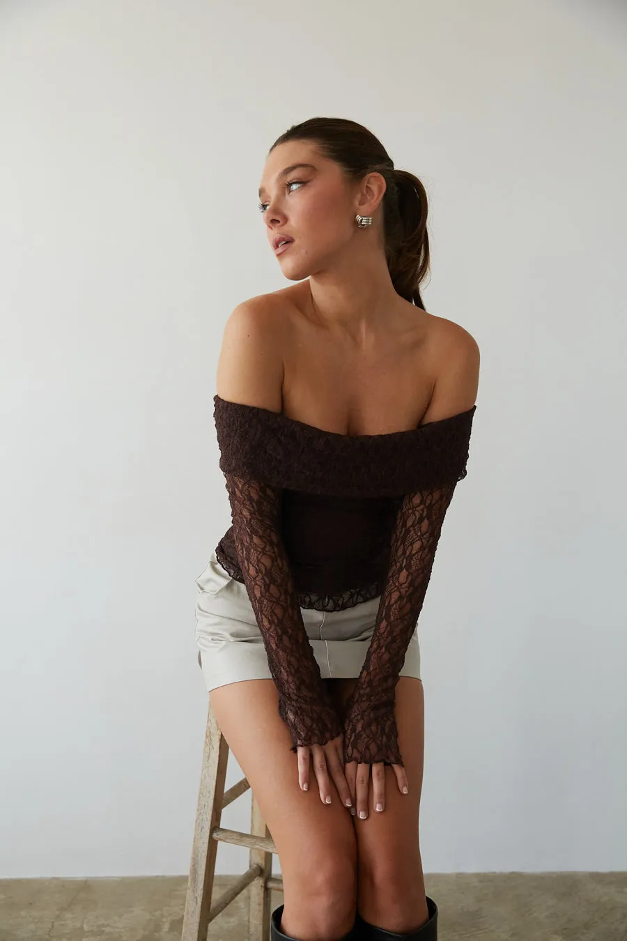 Collette Lace Long Sleeve Top city step