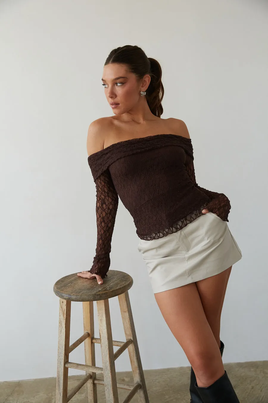 Collette Lace Long Sleeve Top city step