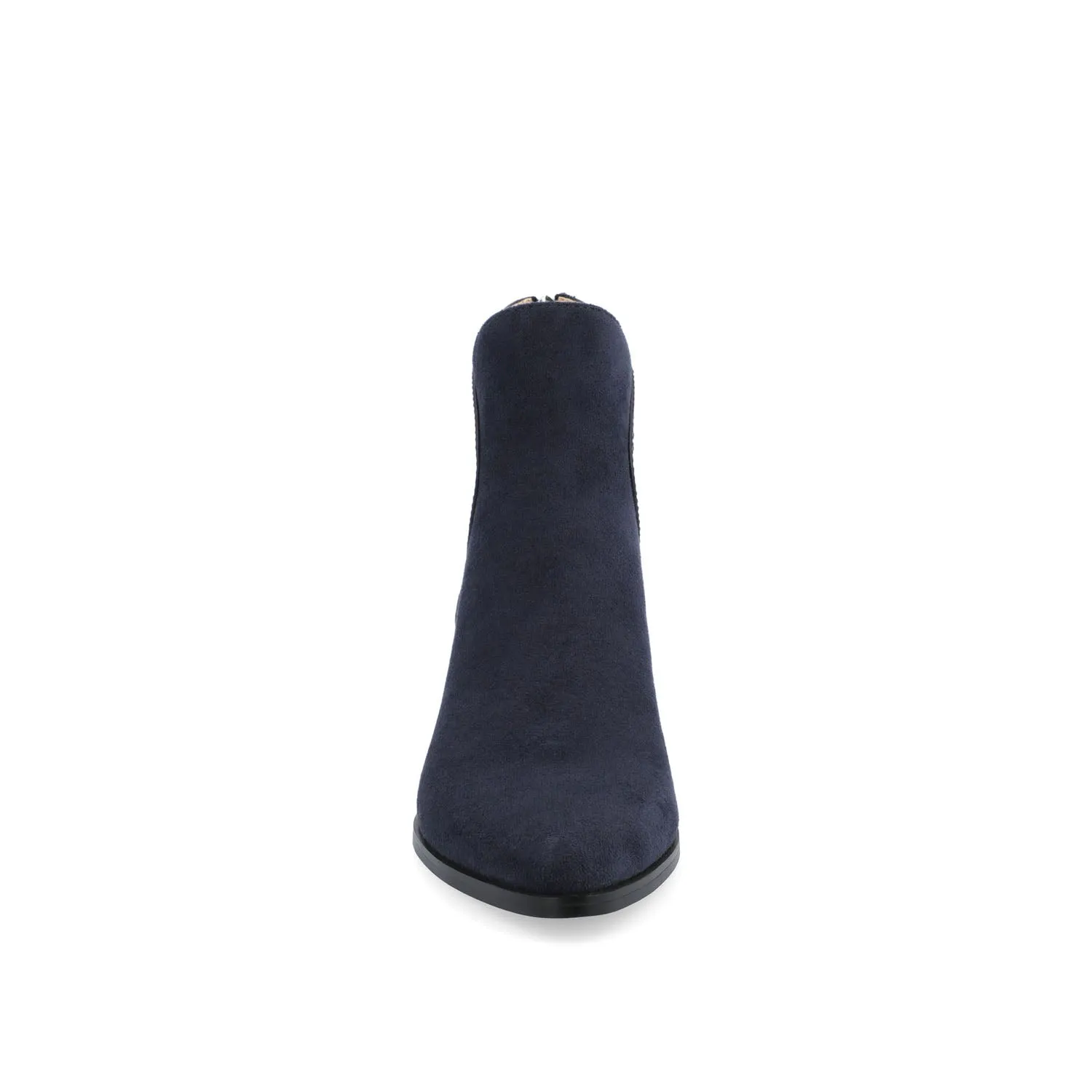 CONSUELLO POINTED TOE BOOTIES IN FAUX LEATHER side buckle