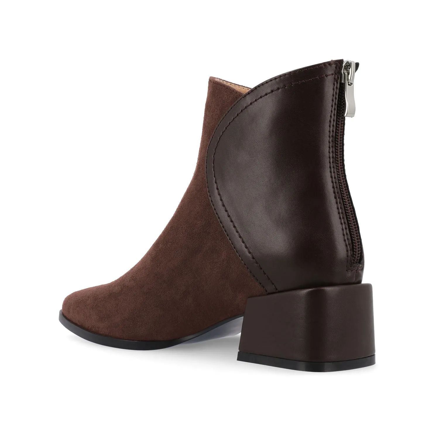 CONSUELLO POINTED TOE BOOTIES IN FAUX LEATHER side buckle