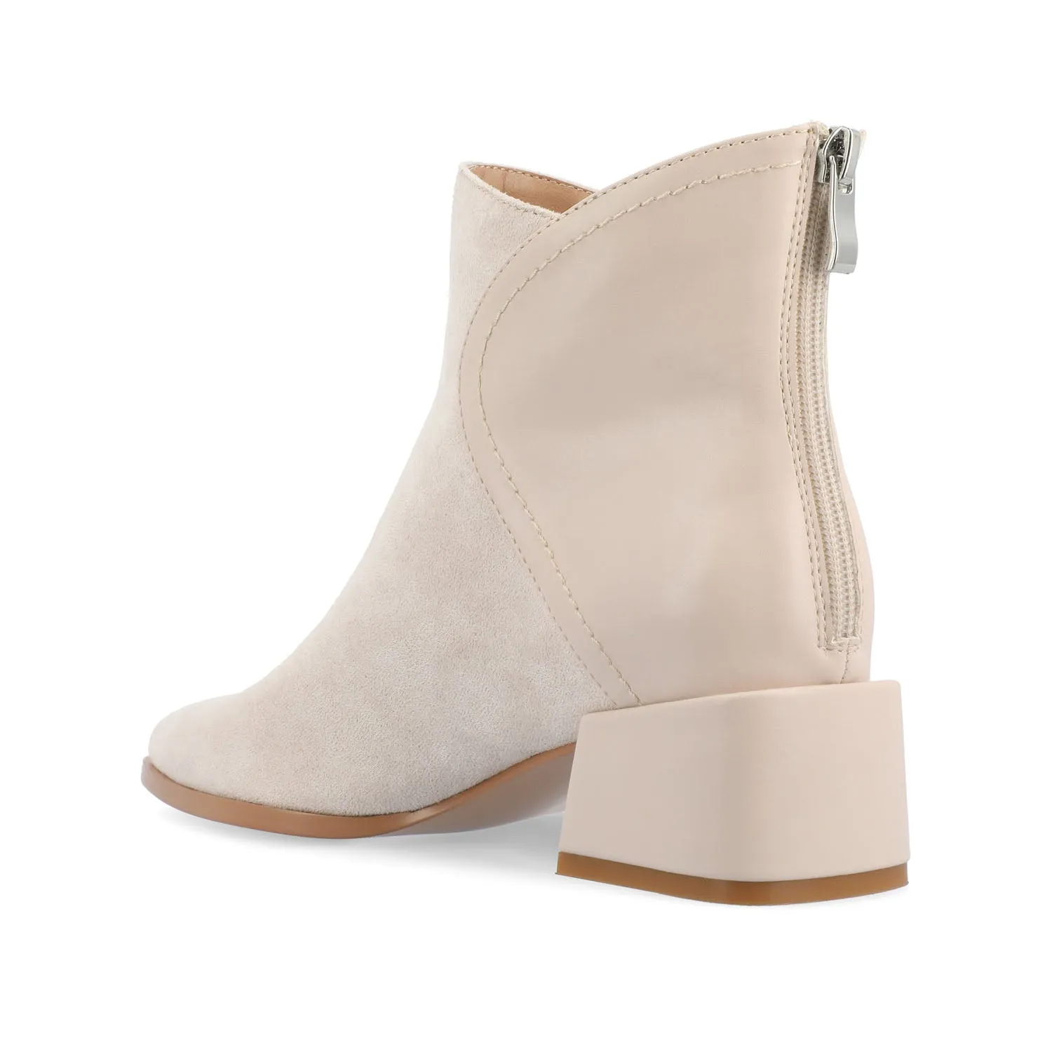 CONSUELLO POINTED TOE BOOTIES IN FAUX LEATHER side buckle