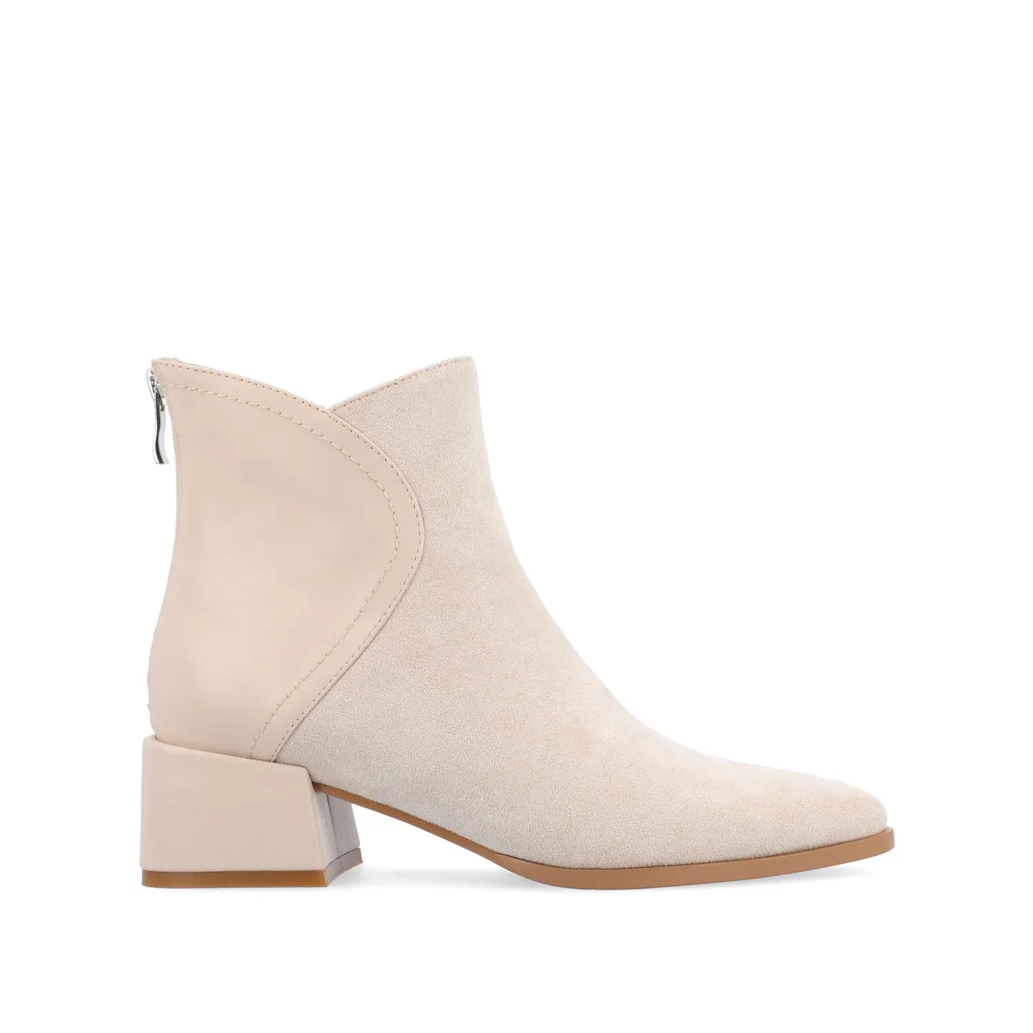 CONSUELLO POINTED TOE BOOTIES IN FAUX LEATHER side buckle