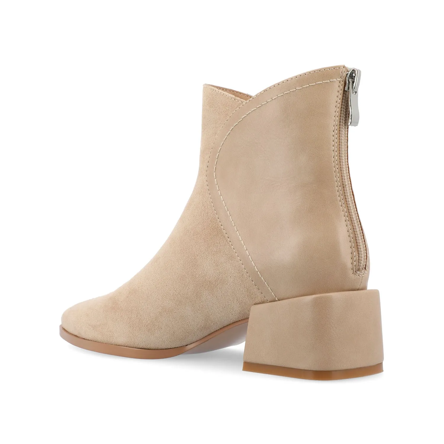 CONSUELLO POINTED TOE BOOTIES IN FAUX LEATHER side buckle
