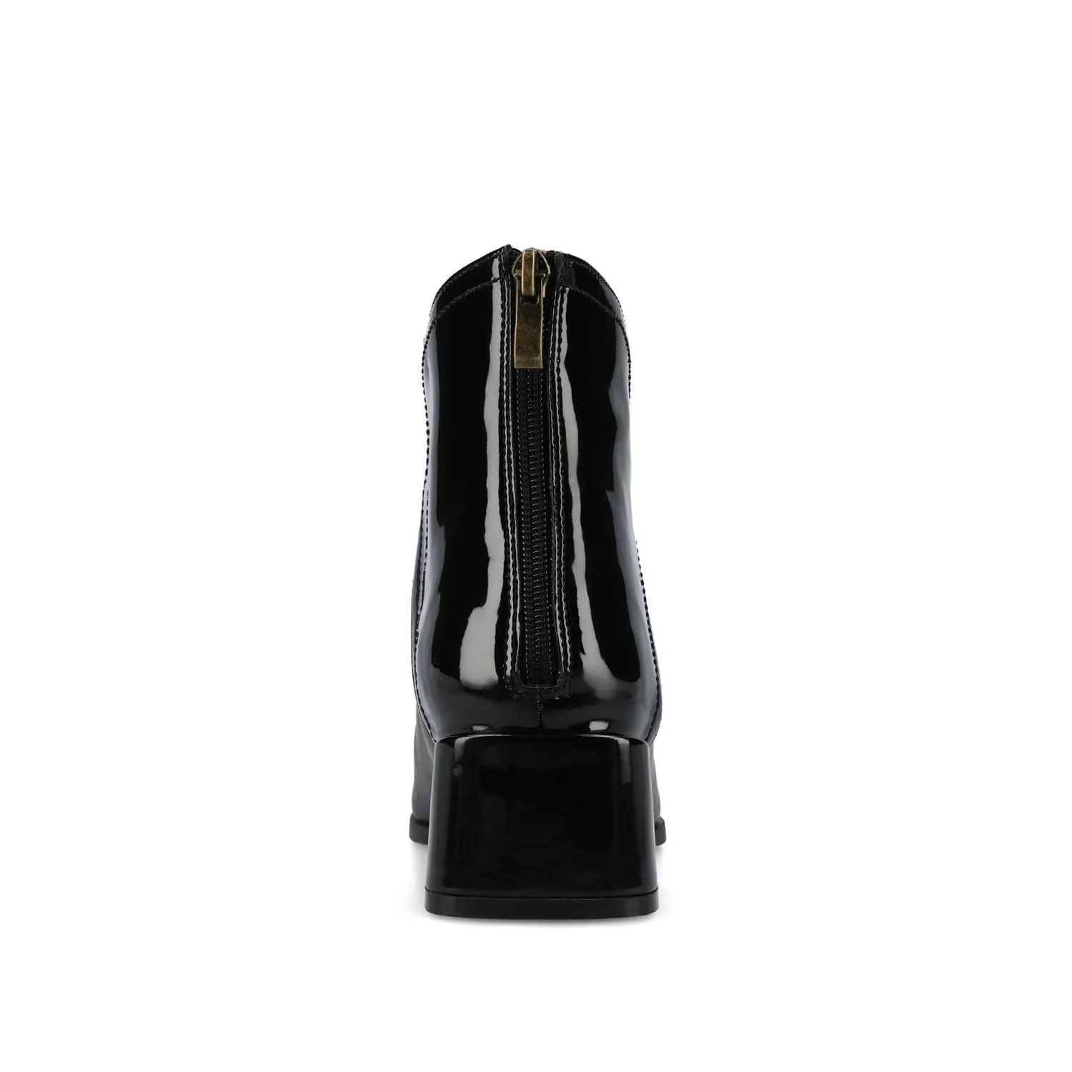 CONSUELLO POINTED TOE BOOTIES IN FAUX LEATHER side buckle