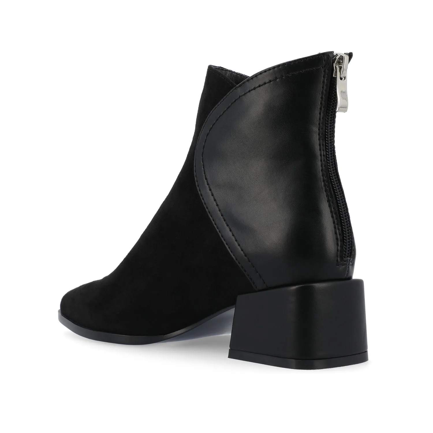 CONSUELLO POINTED TOE BOOTIES IN FAUX LEATHER side buckle