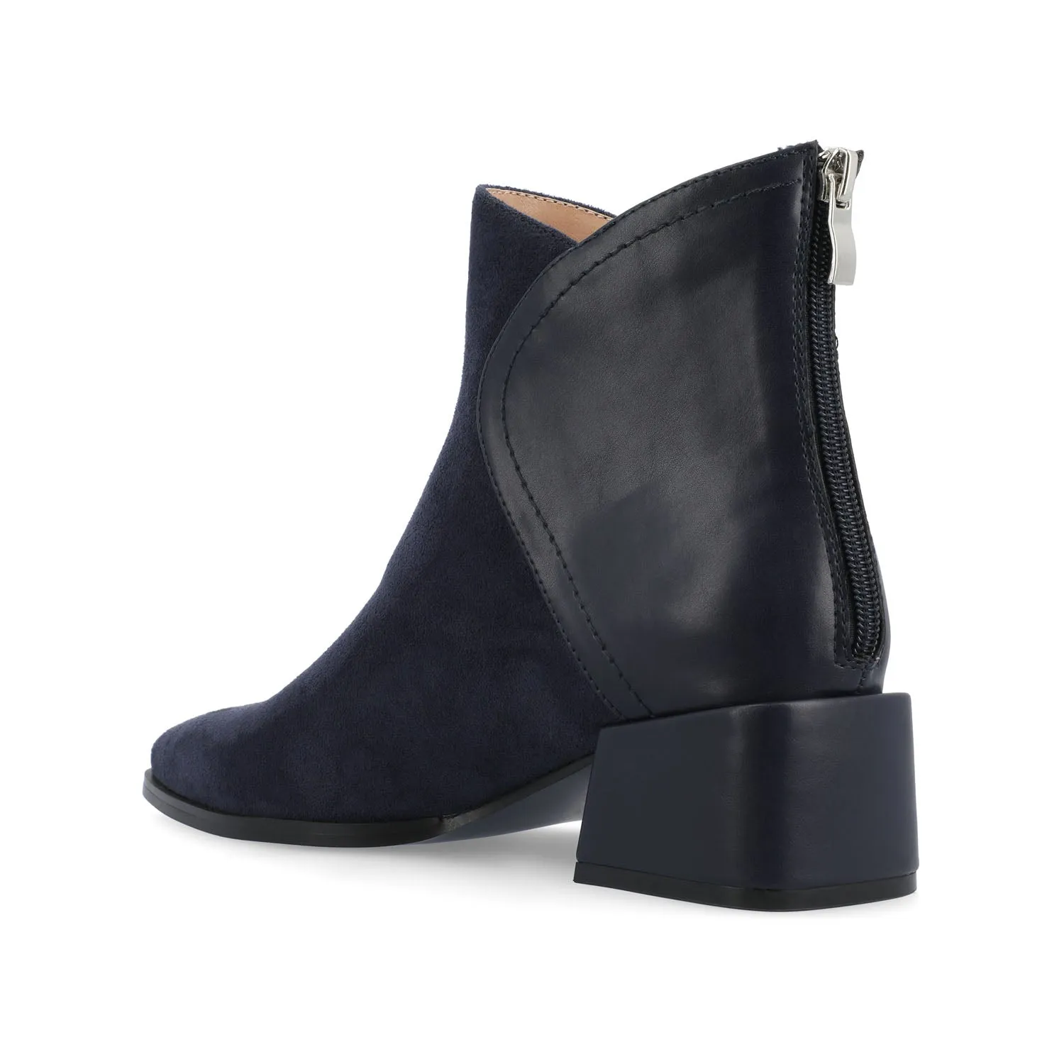 CONSUELLO POINTED TOE BOOTIES IN FAUX LEATHER side buckle
