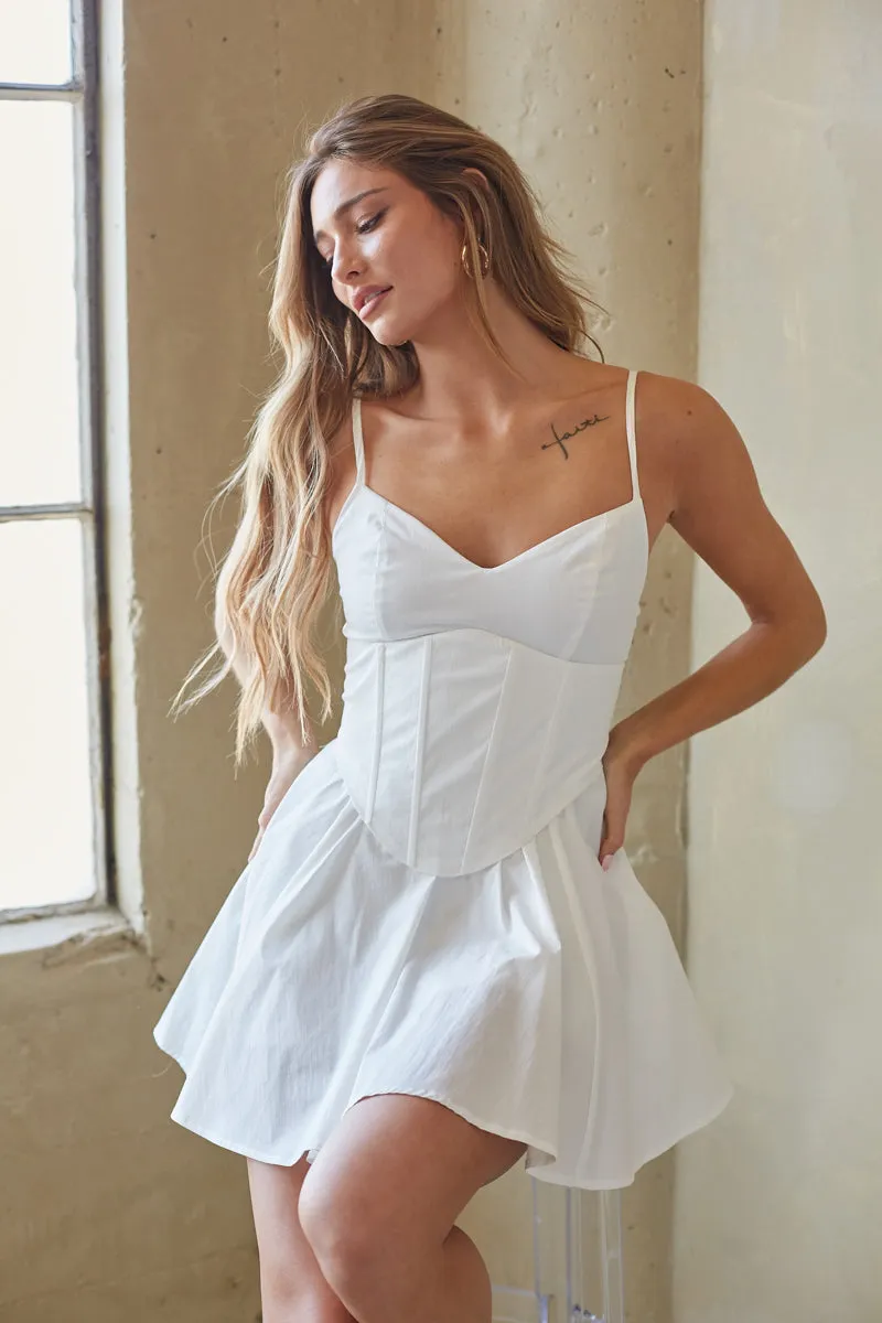 Corinne Corset Mini Dress dust pink
