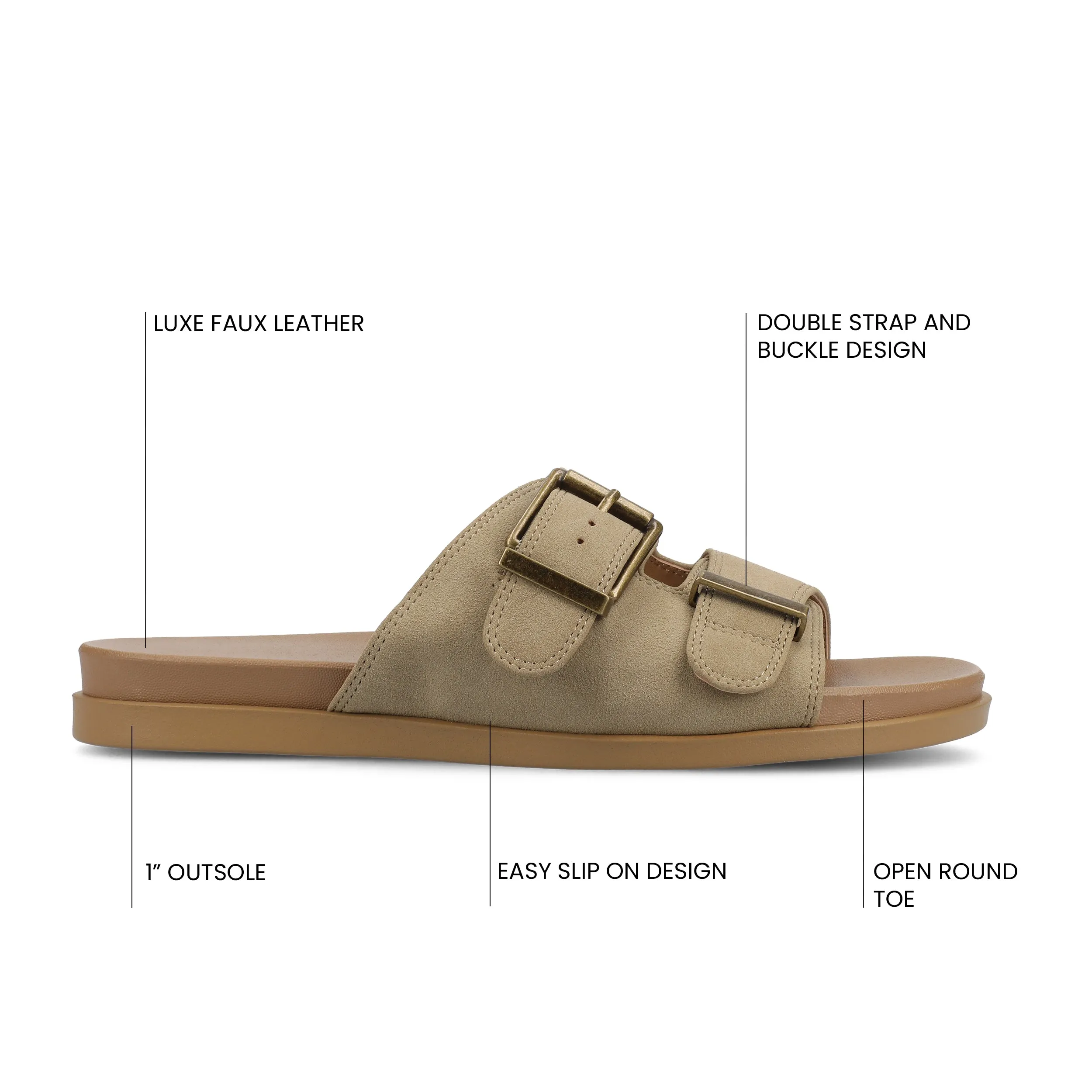 COSETTE FLAT SANDALS buckle snap