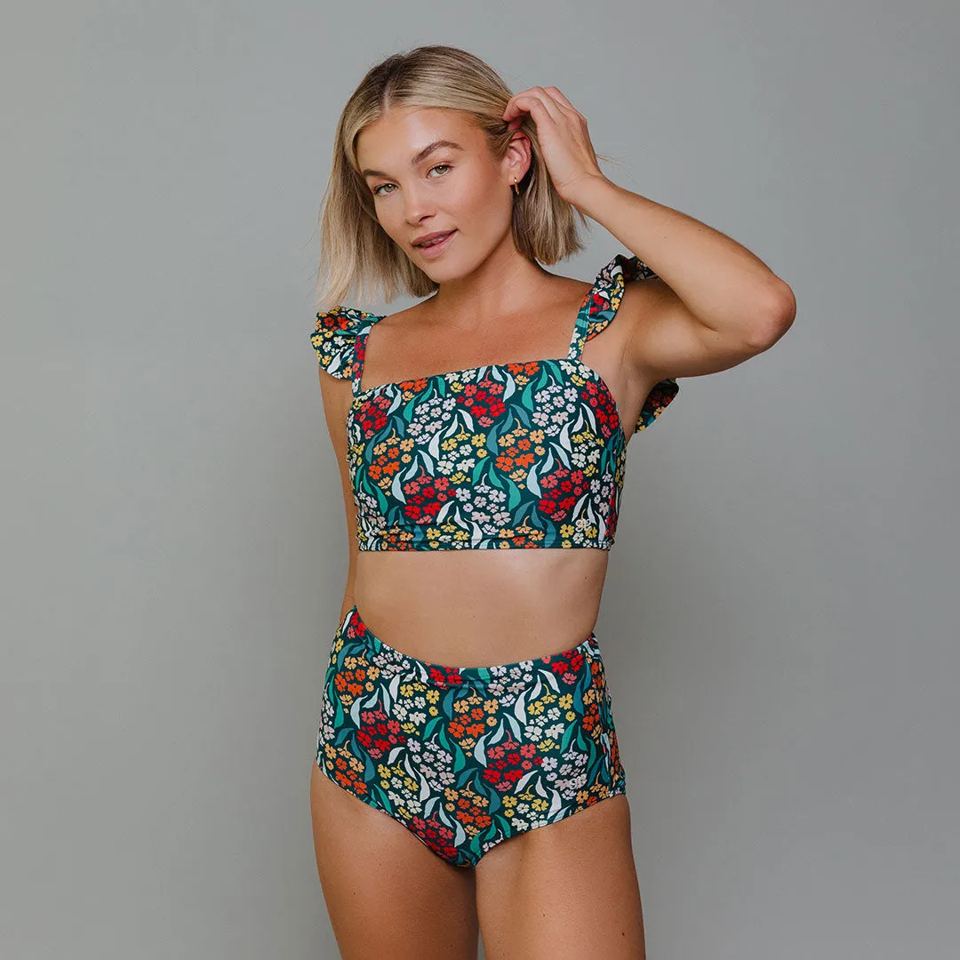 Costa Floral High-Waisted Bottoms coastal vibe