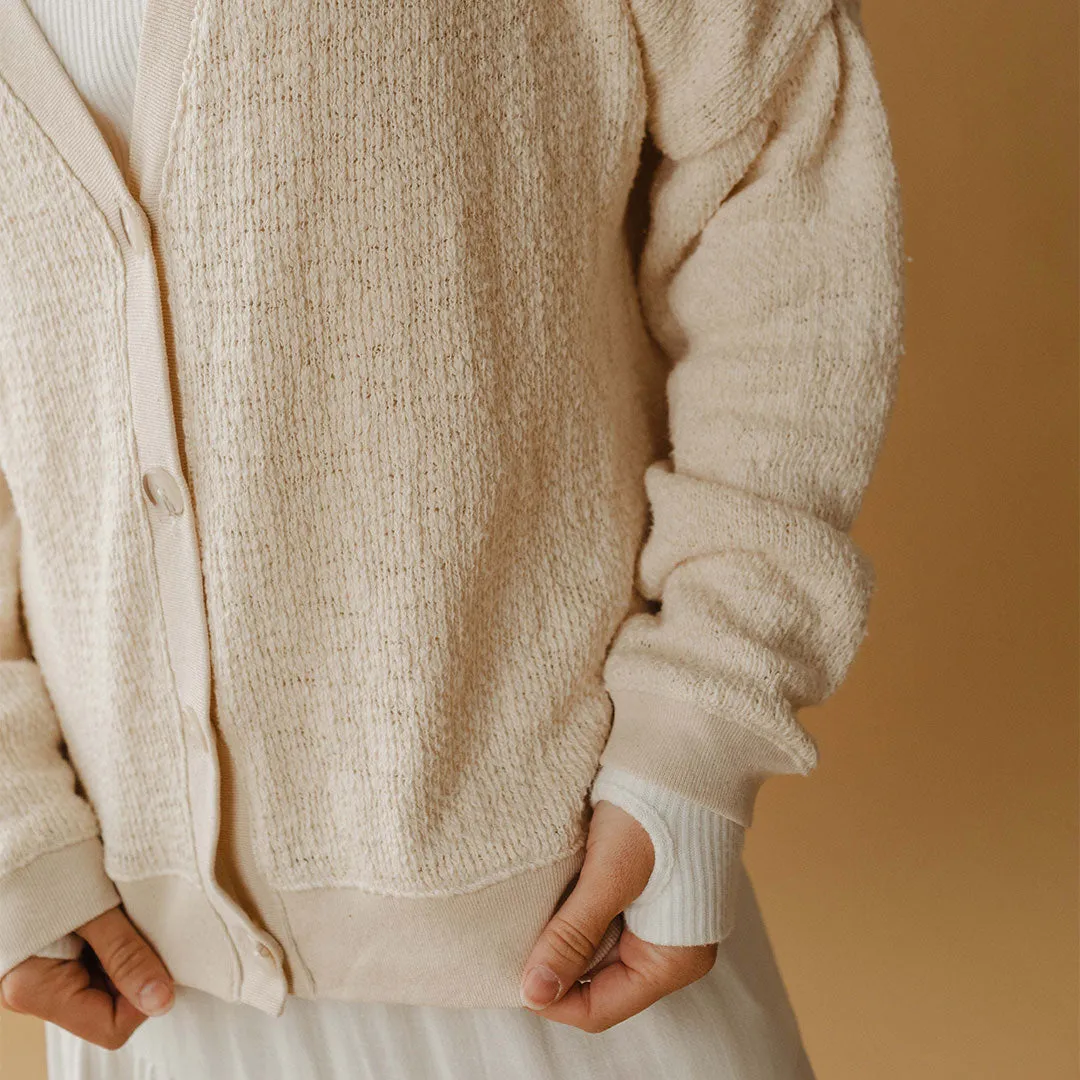 Cottage Knit Cardigan soft rib