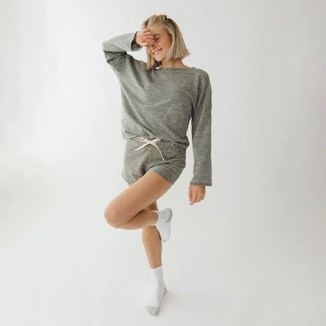 Cottage Pullover, Heather Grey mom wear