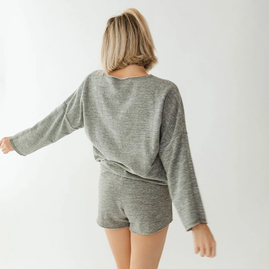 Cottage Pullover, Heather Grey mom wear
