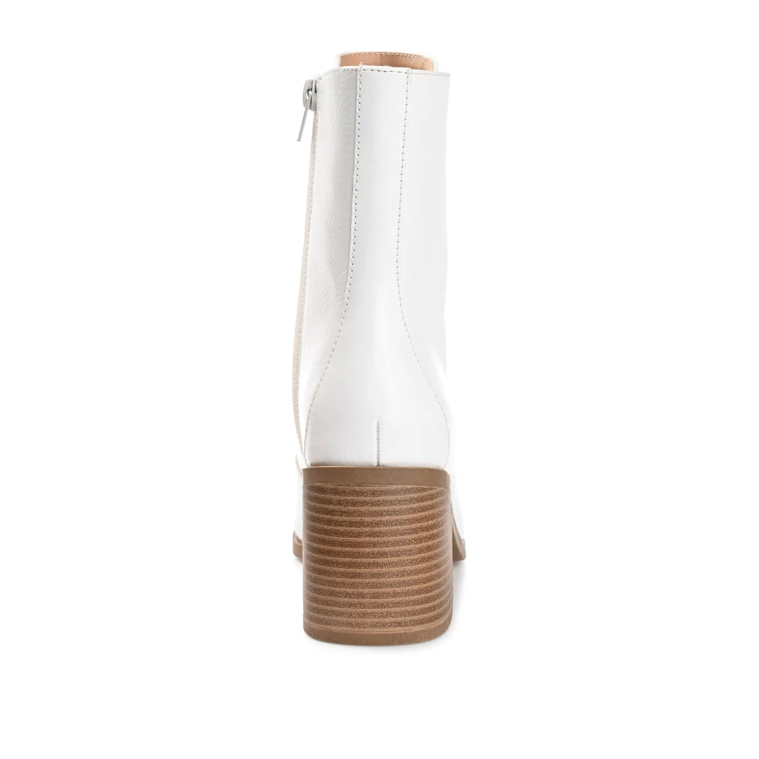 COVVA LACE-UP BOOTIES IN PATENT rainy step