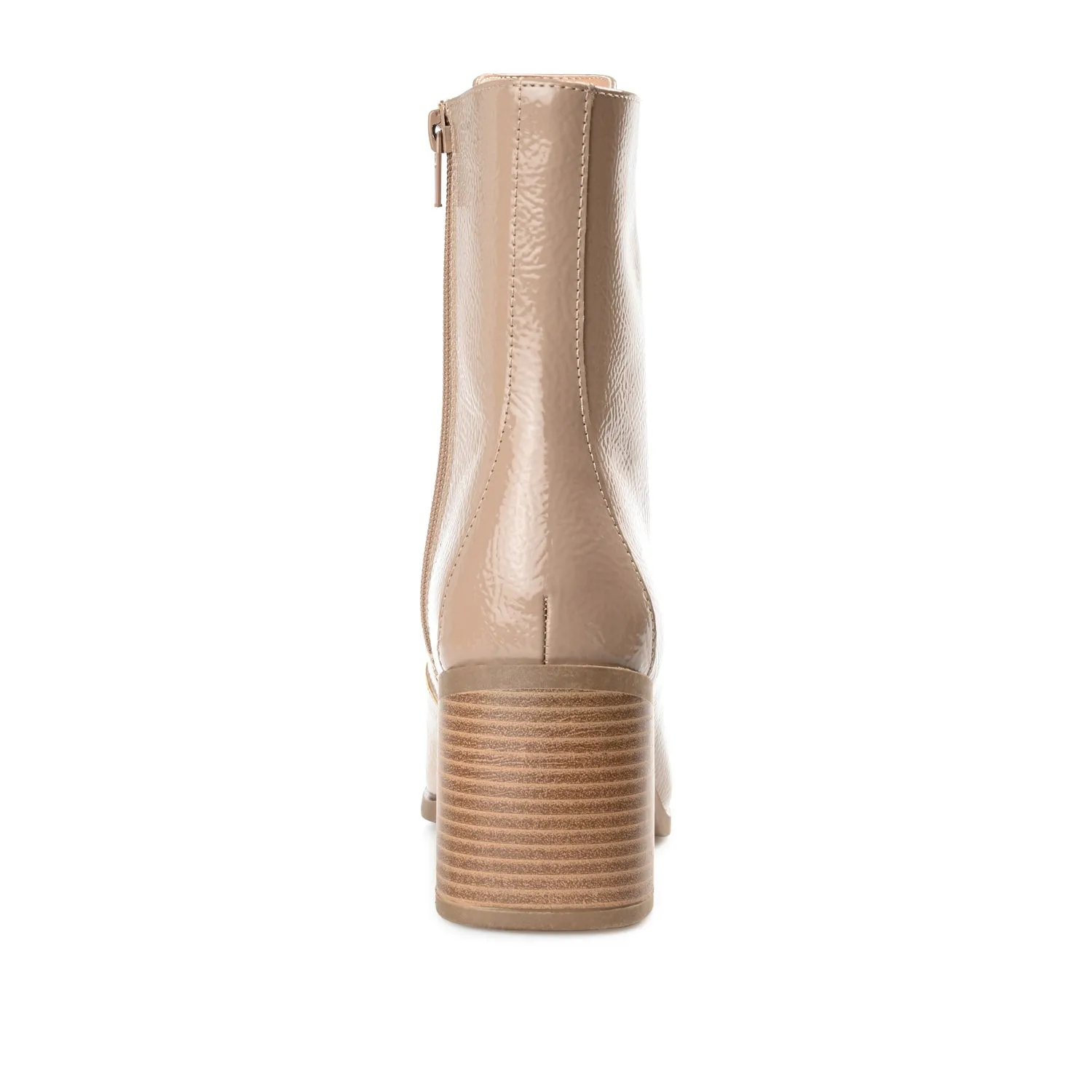 COVVA LACE-UP BOOTIES IN PATENT rainy step
