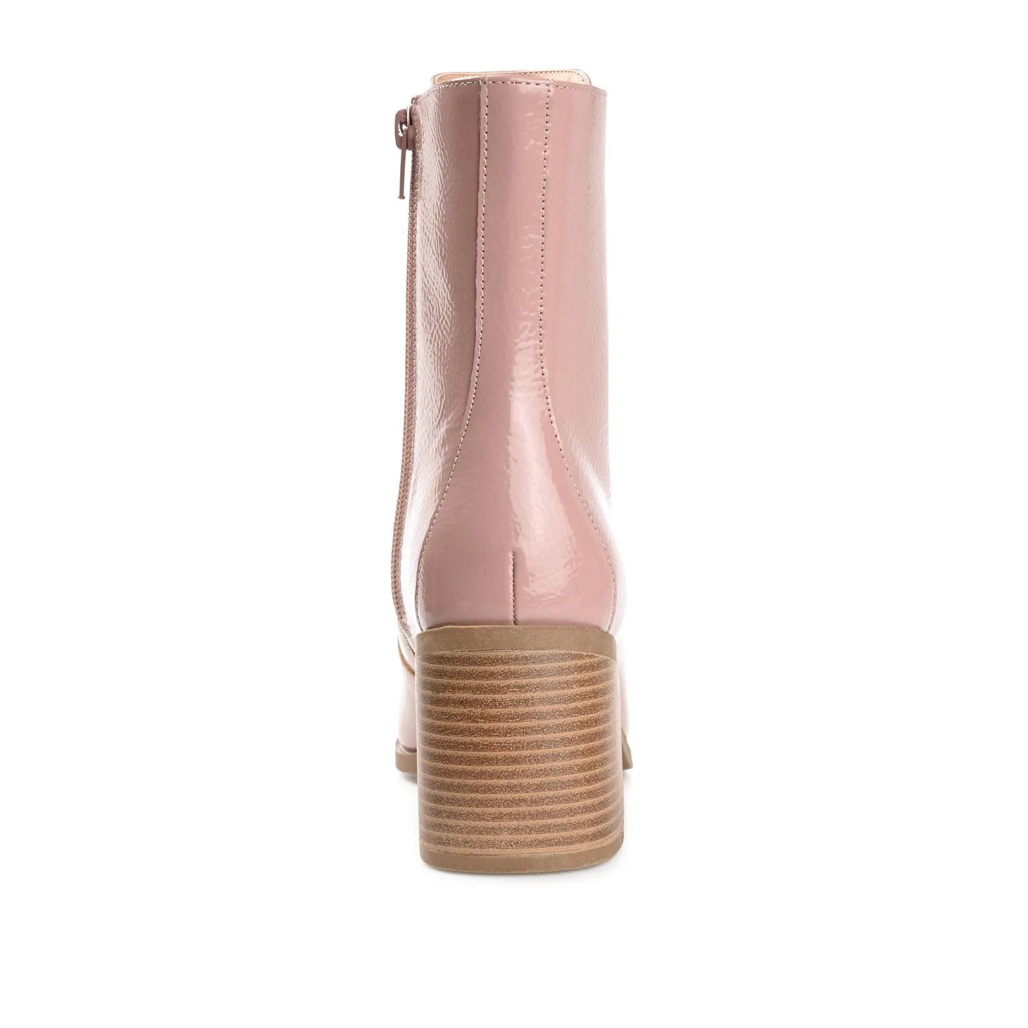COVVA LACE-UP BOOTIES IN PATENT rainy step