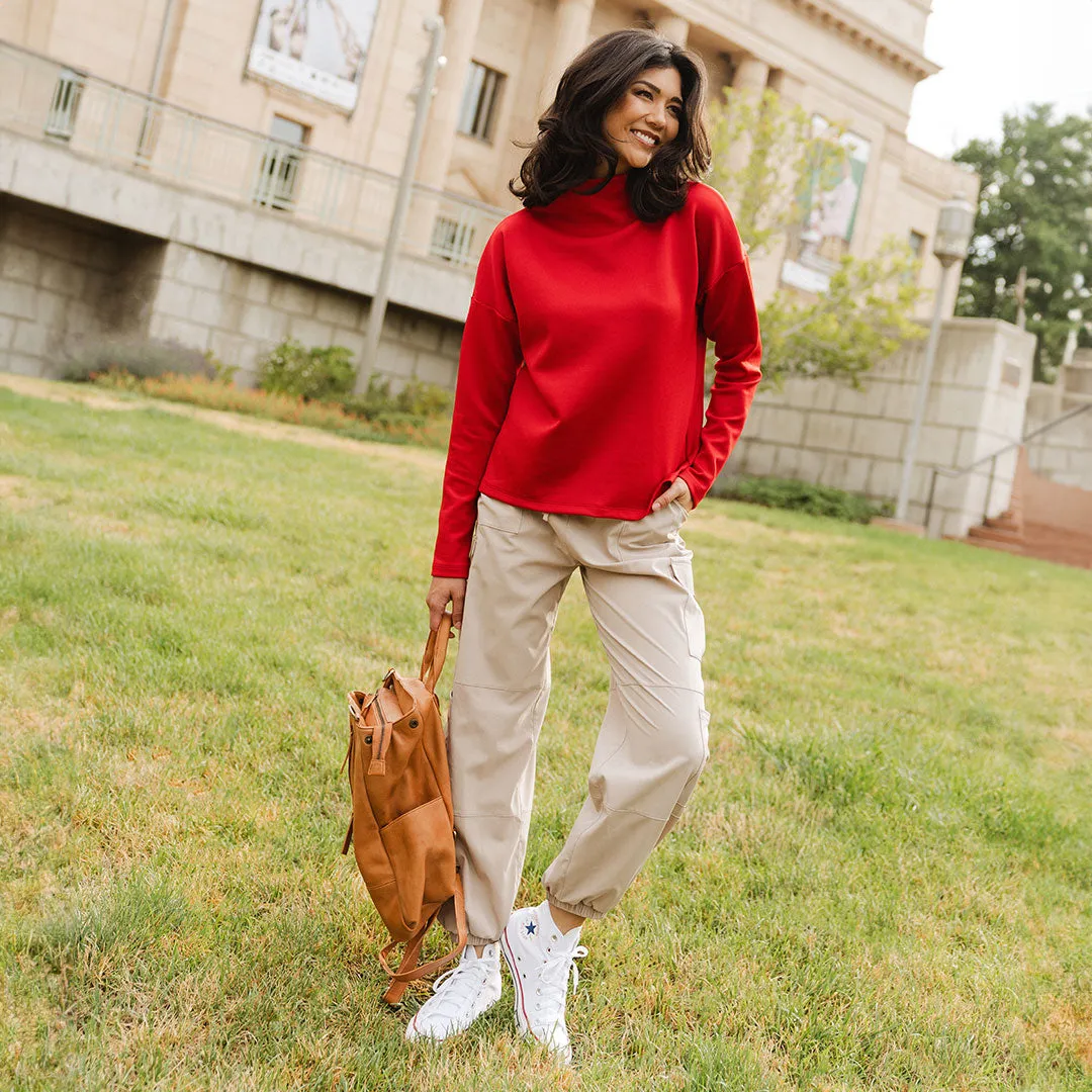 Crimson Cardiff Pullover layer safe