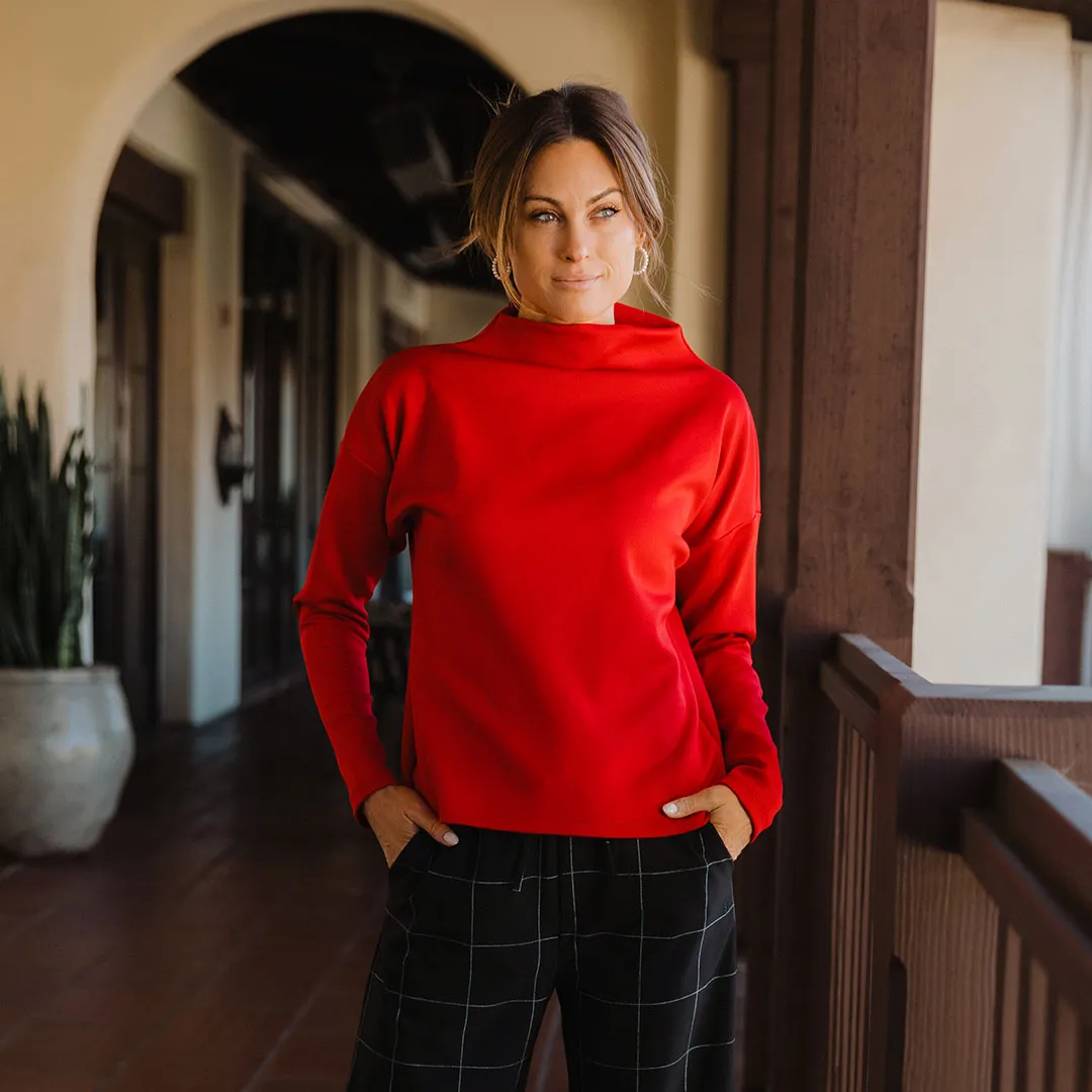 Crimson Cardiff Pullover layer safe