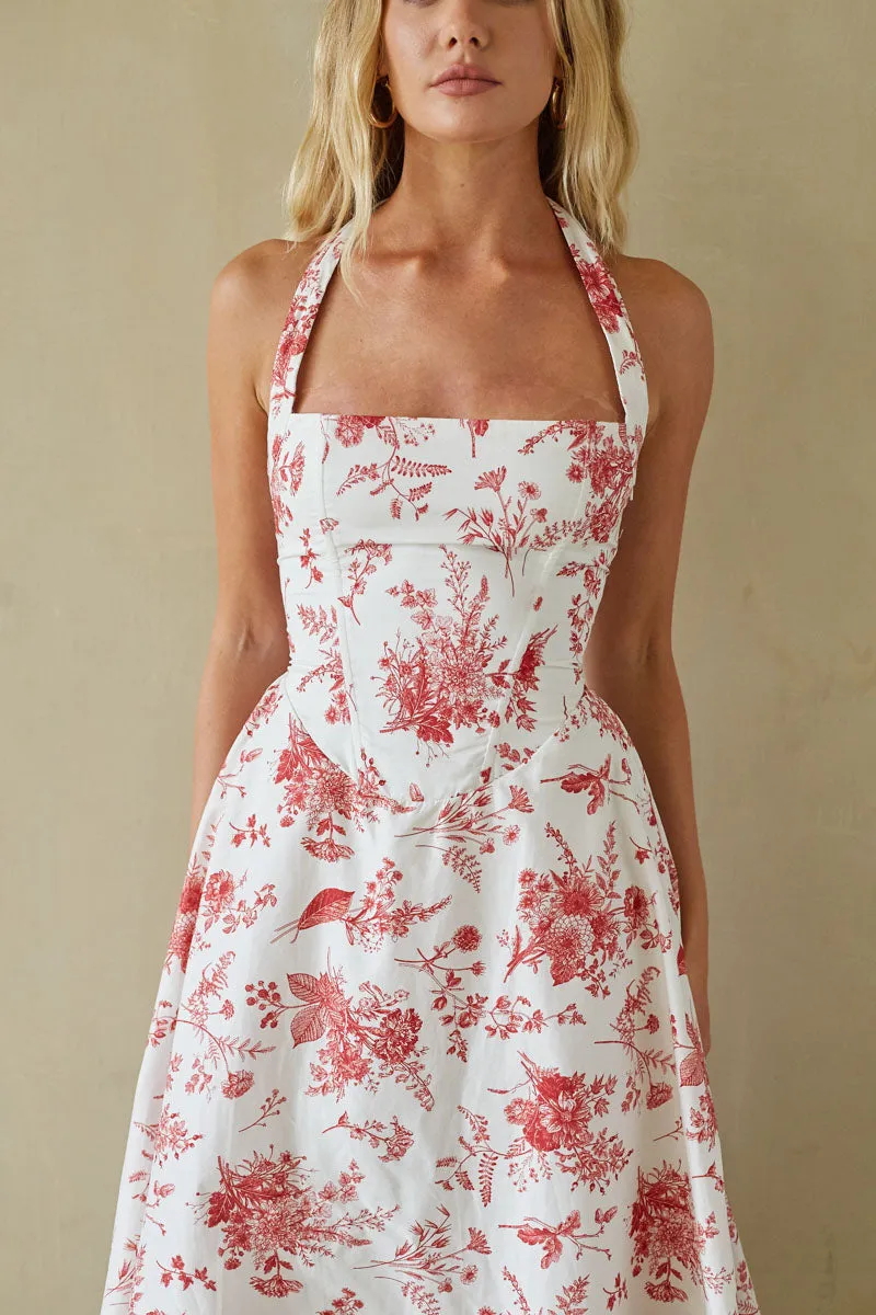 Cypress Halter Midi Dress feminine glow
