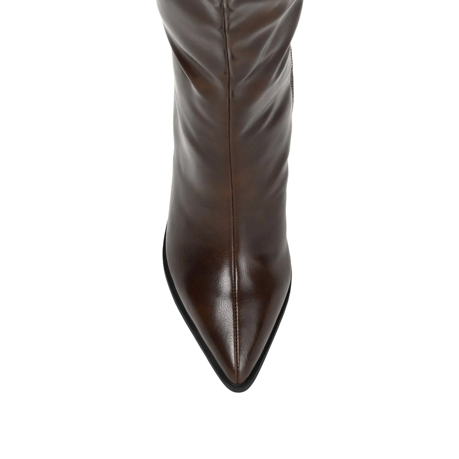 DARIA COWGIRL BOOTS IN FAUX LEATHER cold morning