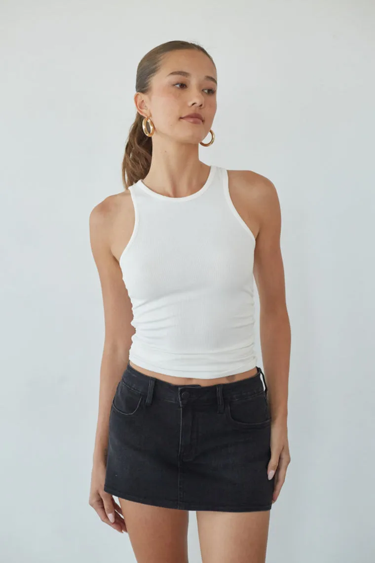 Dasha Micro Mini Denim Skort winter warm