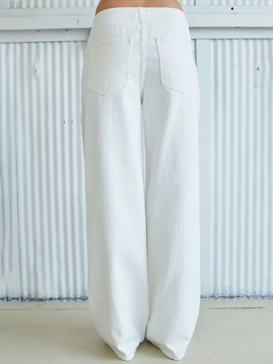 DAZE Madison Wide Leg Jeans fabric cool