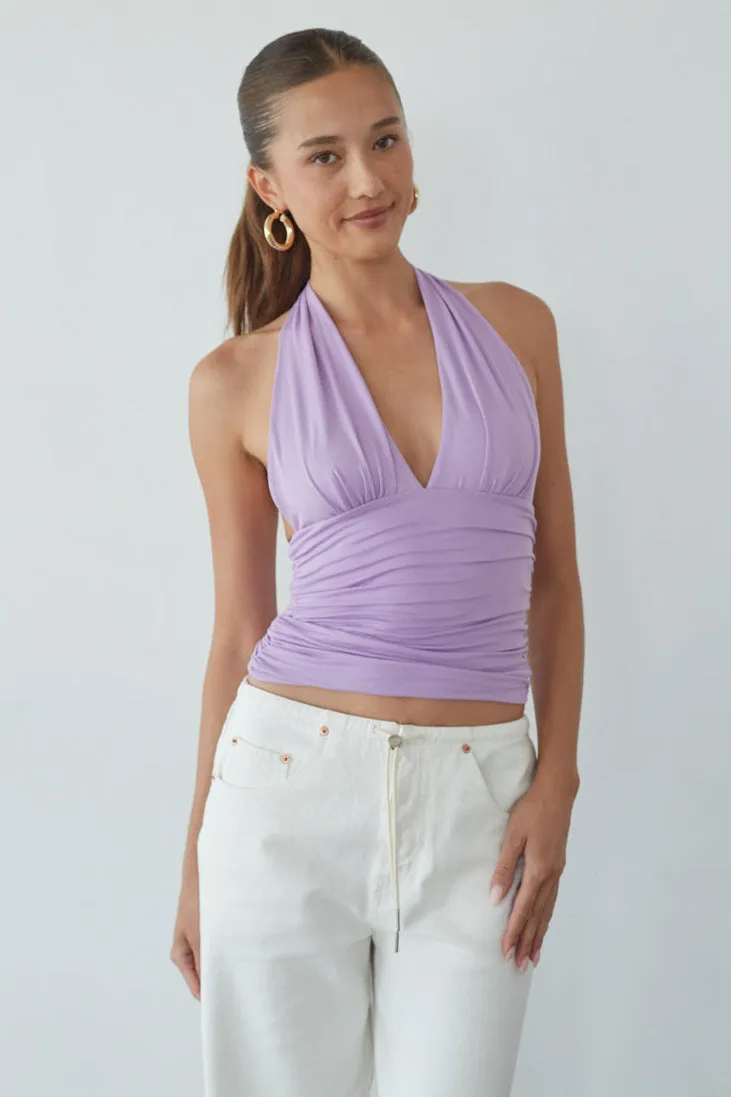 Deepika Ruched Halter Top layer safe