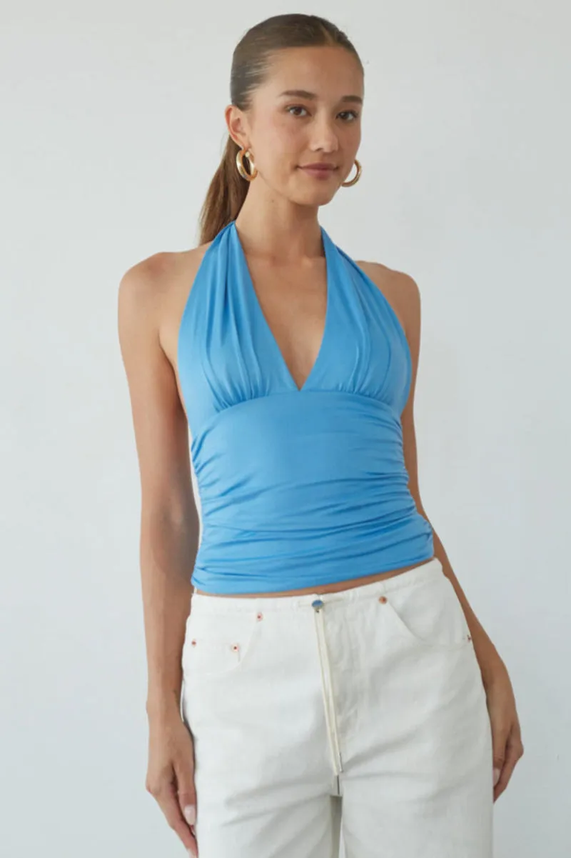 Deepika Ruched Halter Top layer safe