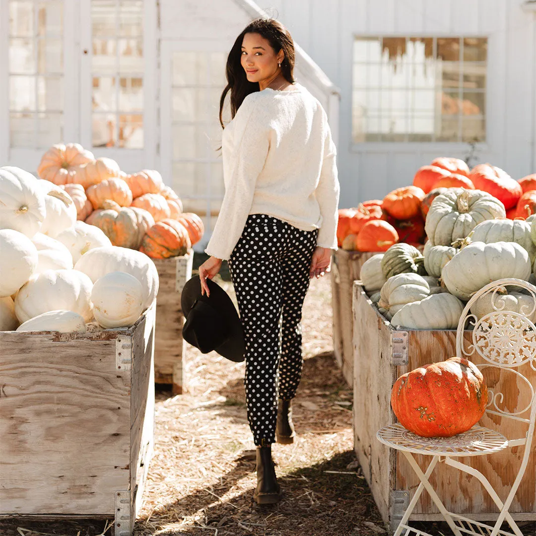 Destination Joggers, Black Polka Dot active flex