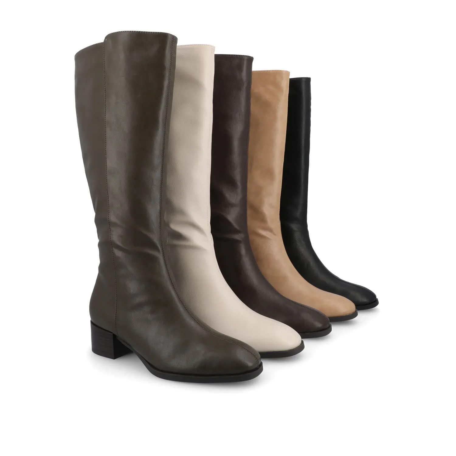 DEVRI KNEE HIGH BOOTS IN FAUX LEATHER daily wear