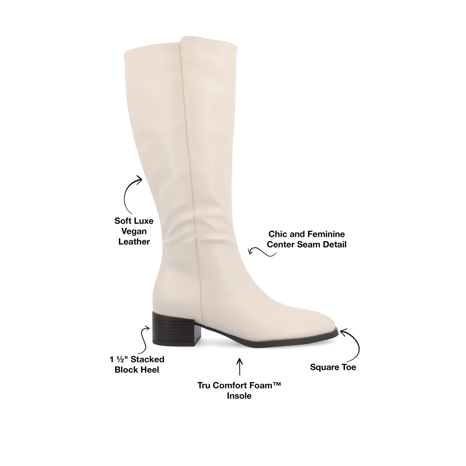 DEVRI KNEE HIGH BOOTS IN FAUX LEATHER daily wear