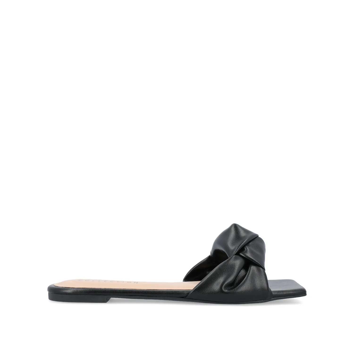 DIANAH SLIDE SANDALS IN FAUX LEATHER tote vibe