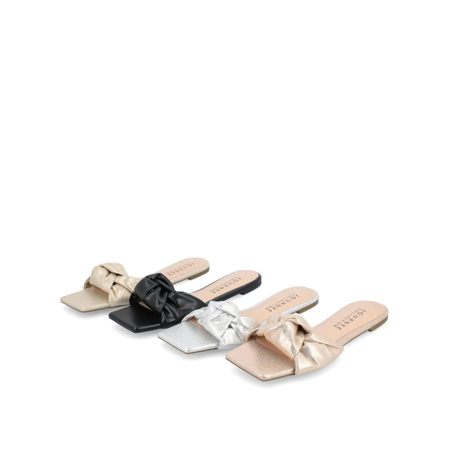 DIANAH SLIDE SANDALS IN FAUX LEATHER tote vibe