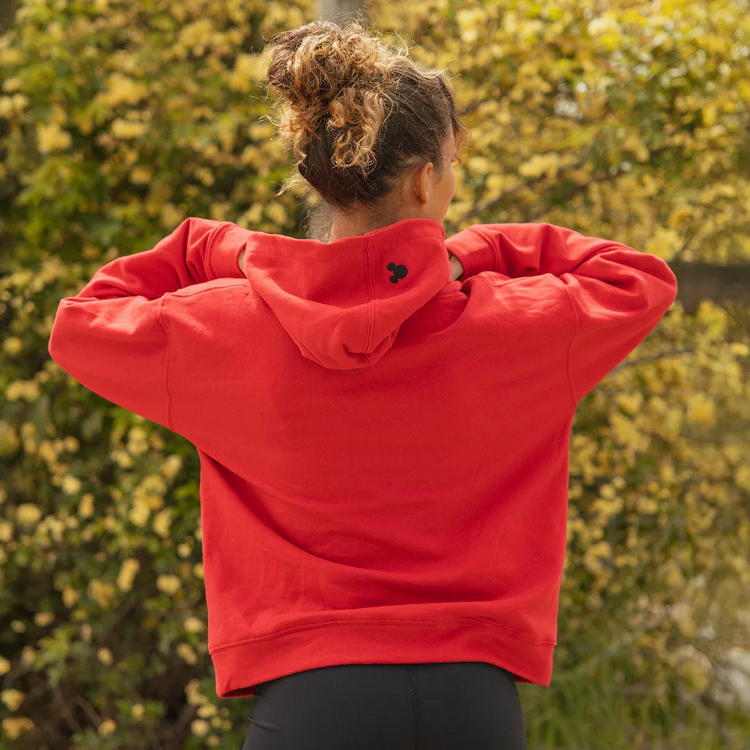 Disney Mickey Boyfriend Hoodie, Red simple mood