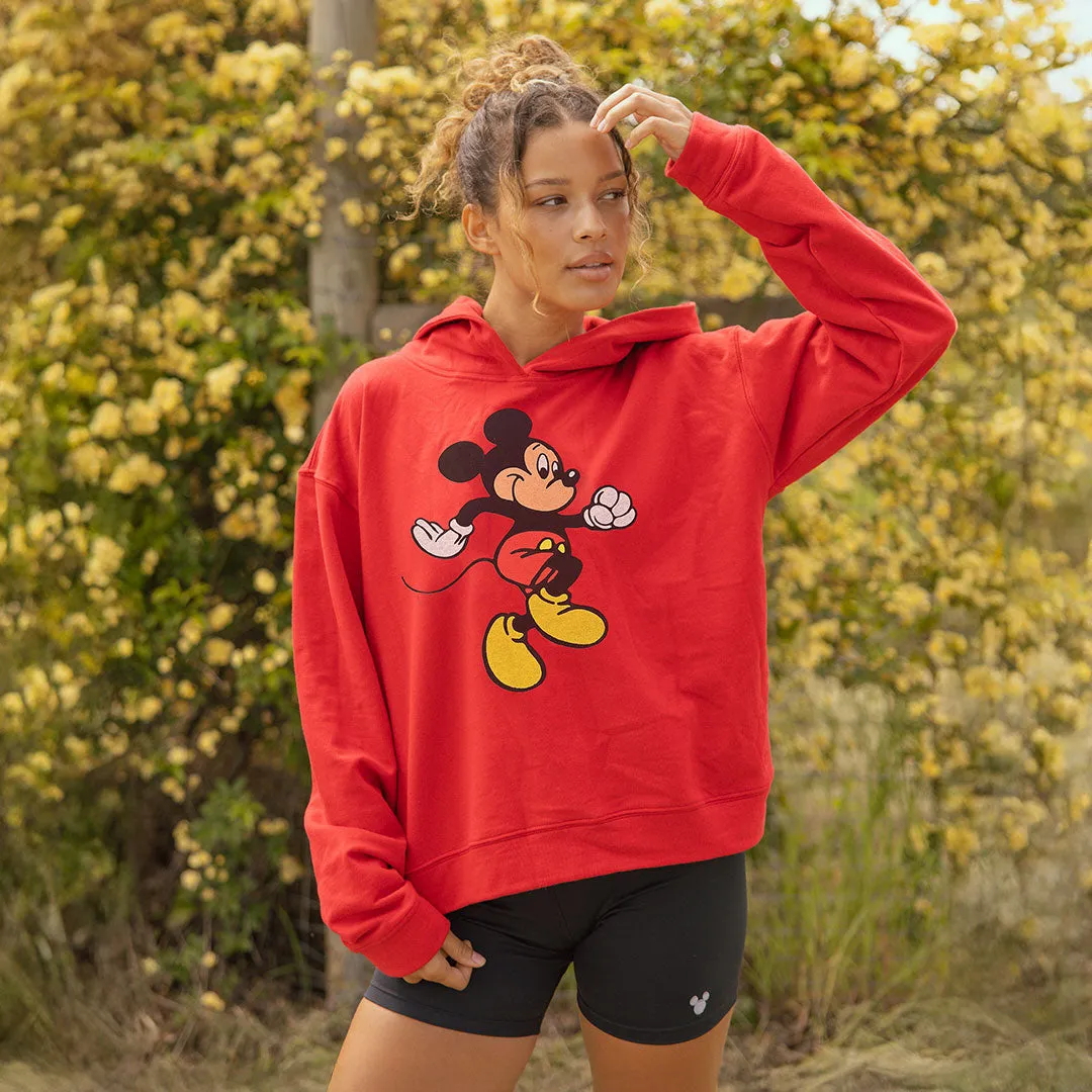 Disney Mickey Boyfriend Hoodie, Red simple mood