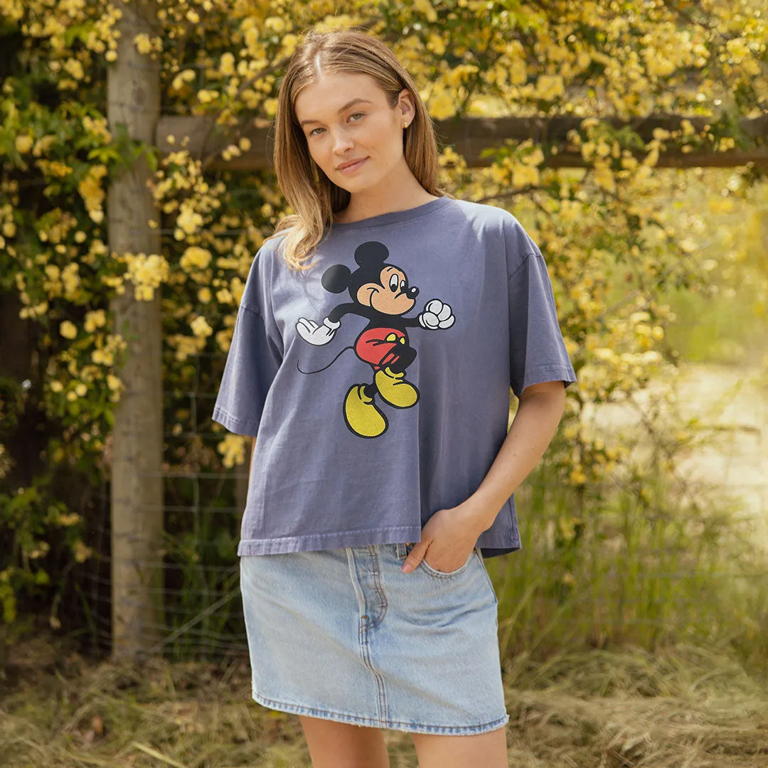 Disney Mickey Oversized Tee, Blue summer cool