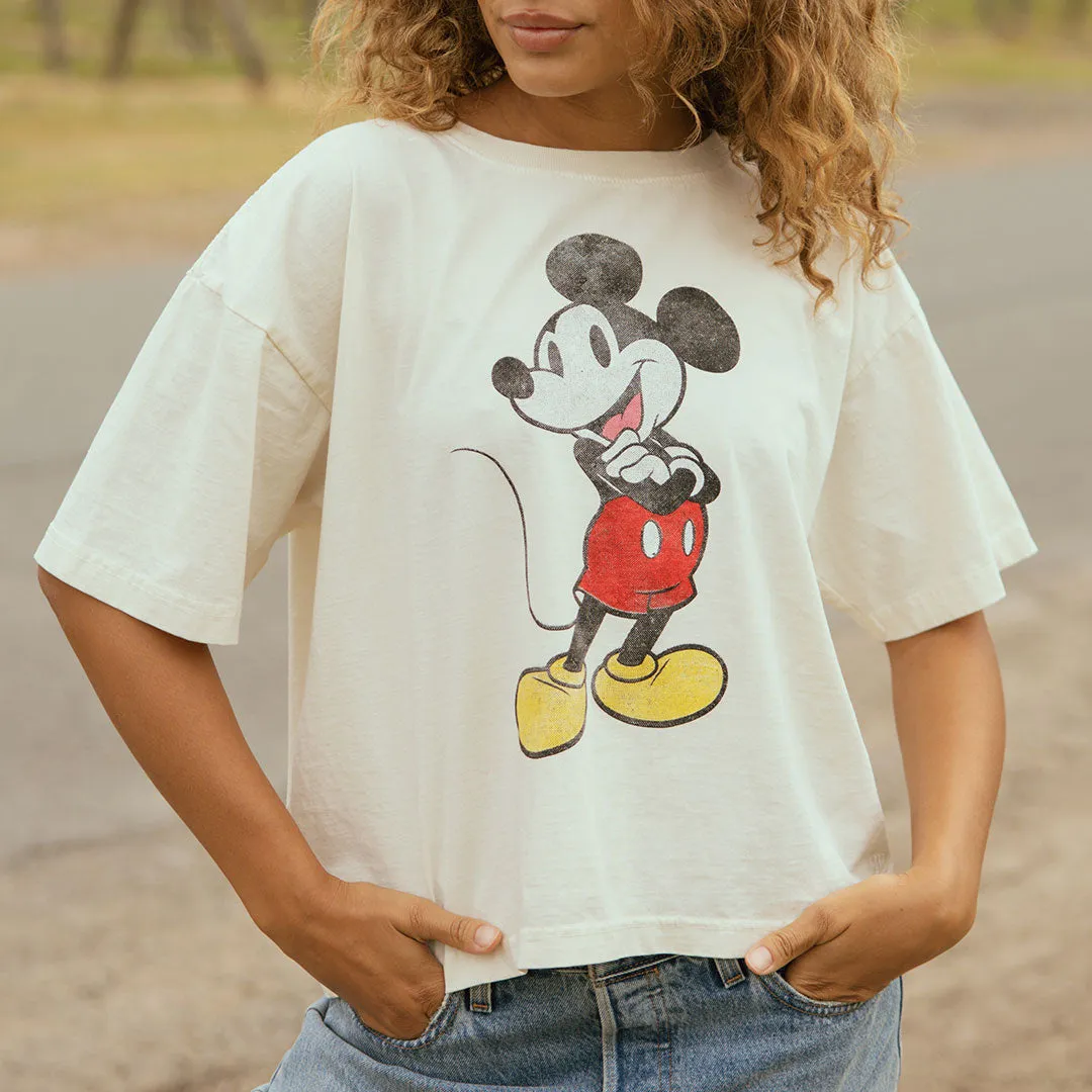 Disney Mickey Oversized Tee, Natural ride cool