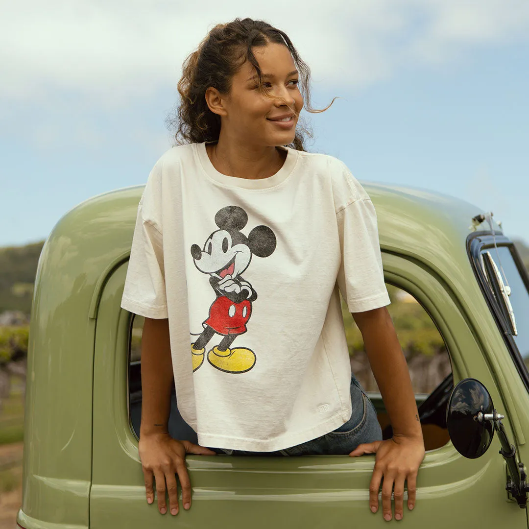 Disney Mickey Oversized Tee, Natural ride cool