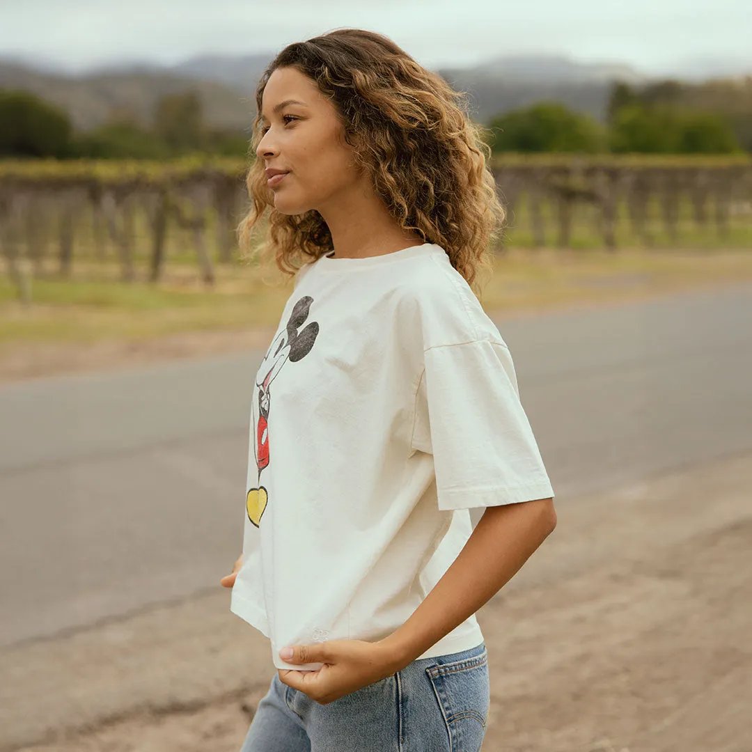 Disney Mickey Oversized Tee, Natural ride cool