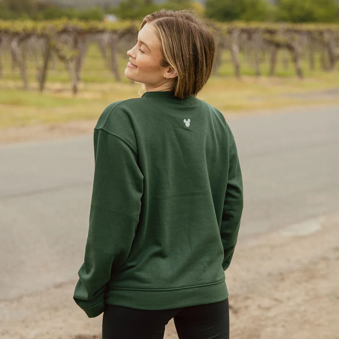 Disney Minnie Crew Sweatshirt, Green vintage wash